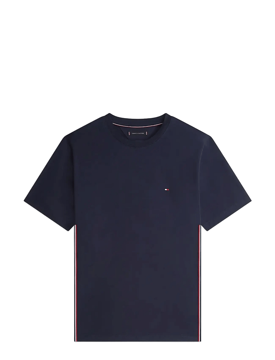 Tommy Hilfiger - GLOBAL STRIPE TEE - kurzärmelig - desert sky - 1