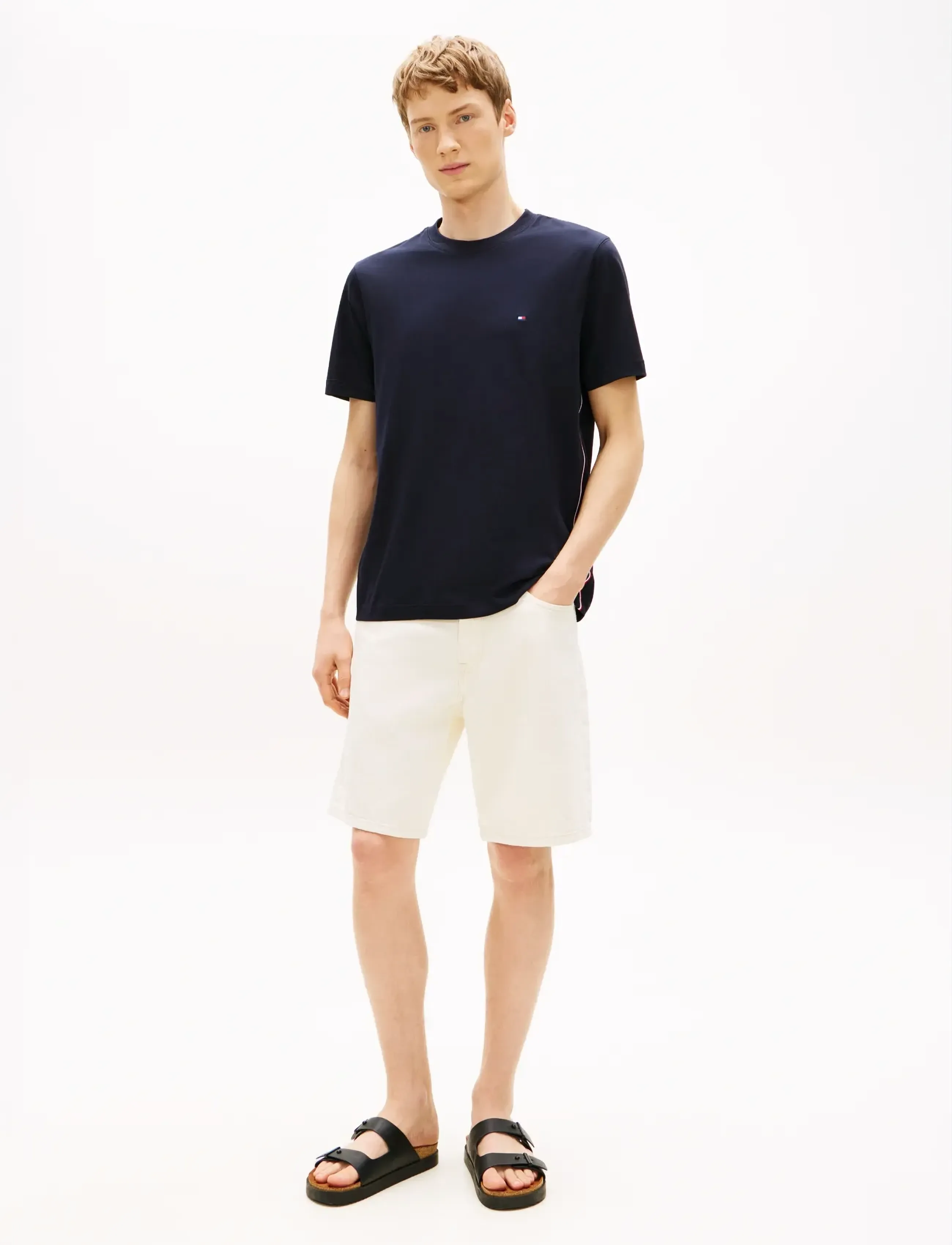 Tommy Hilfiger - GLOBAL STRIPE TEE - lühikeste varrukatega t-särgid - desert sky - 3