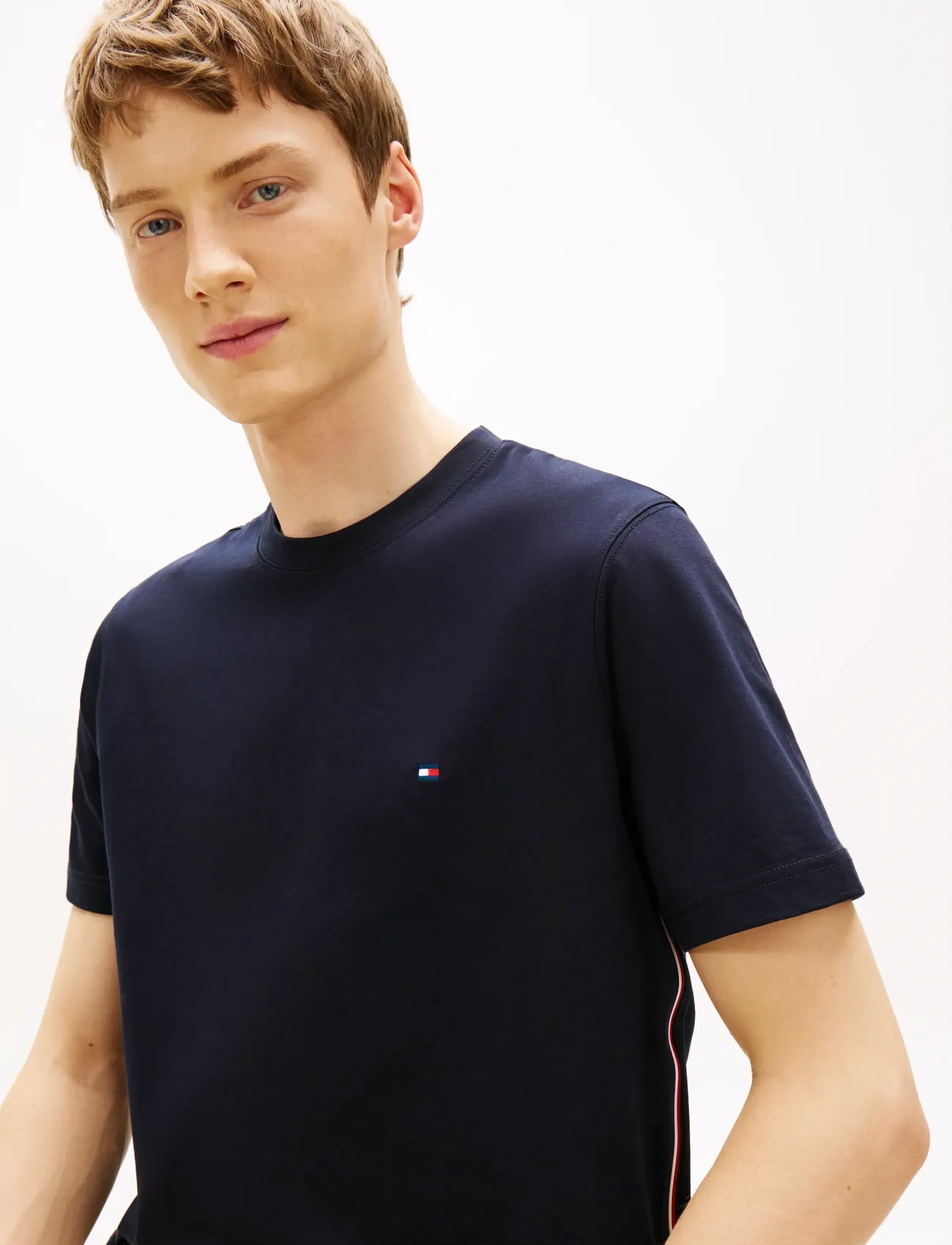 Tommy Hilfiger - GLOBAL STRIPE TEE - lühikeste varrukatega t-särgid - desert sky - 4