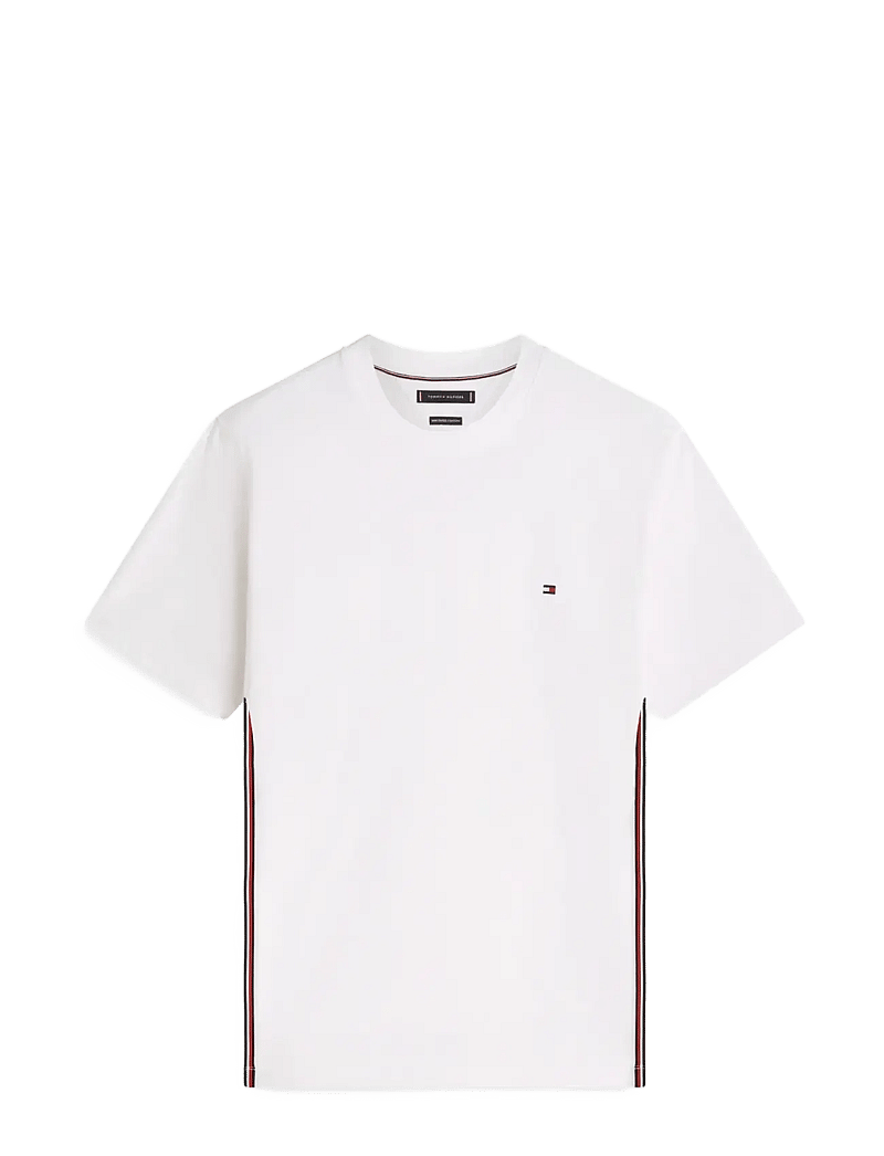 Tommy Hilfiger - GLOBAL STRIPE TEE - kortærmede t-shirts - white - 1