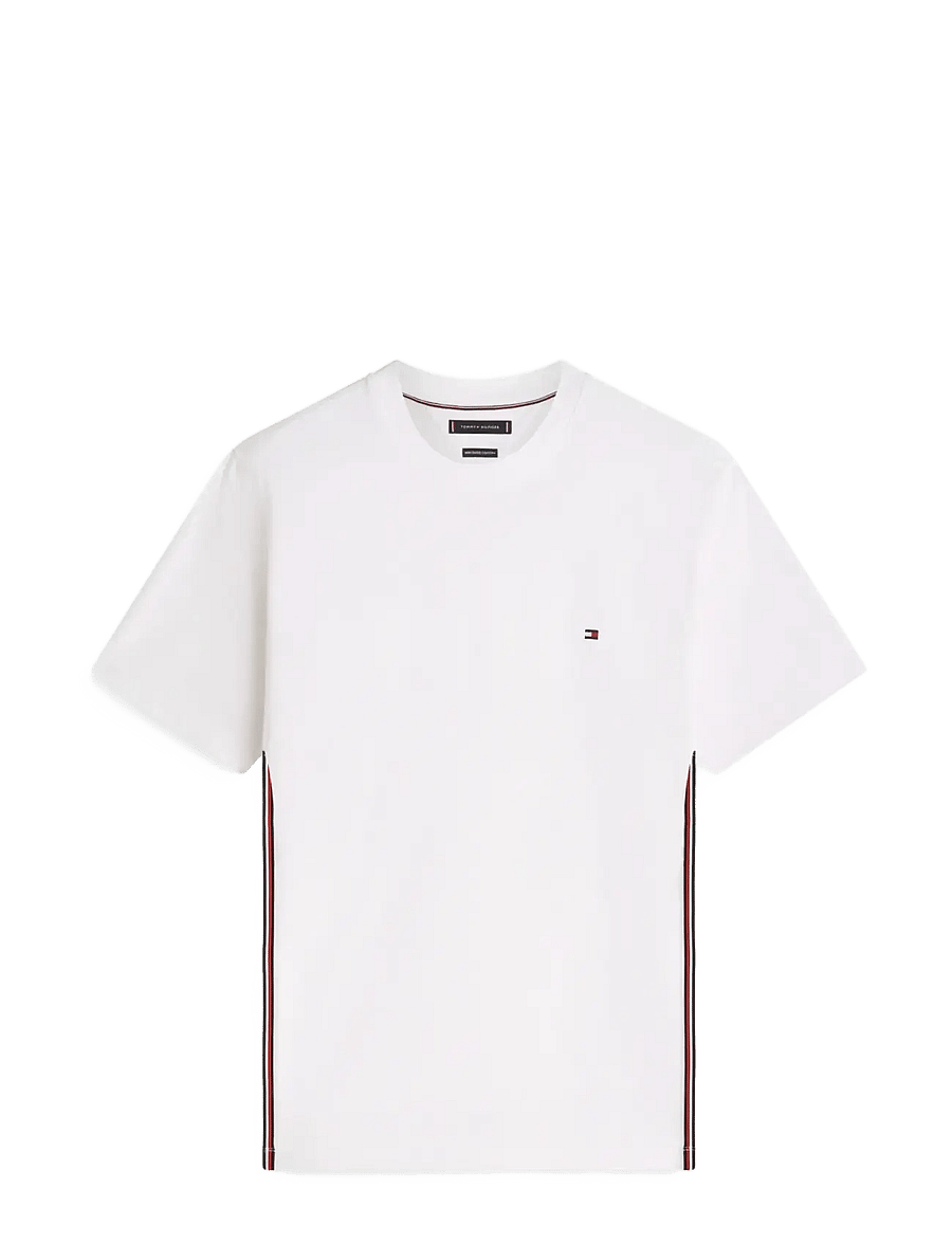 Tommy Hilfiger - GLOBAL STRIPE TEE - kurzärmelig - white - 1