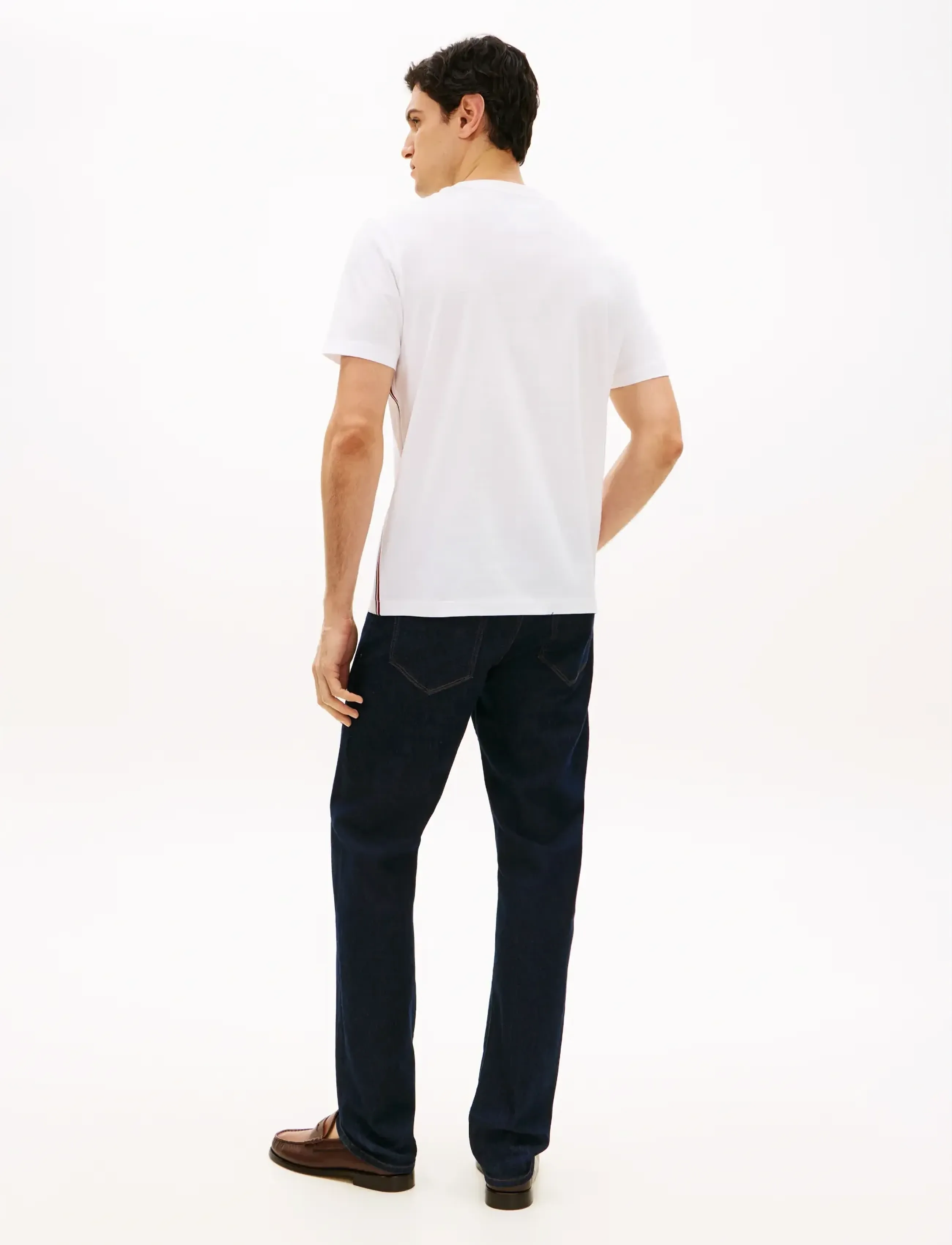 Tommy Hilfiger - GLOBAL STRIPE TEE - kortærmede t-shirts - white - 2
