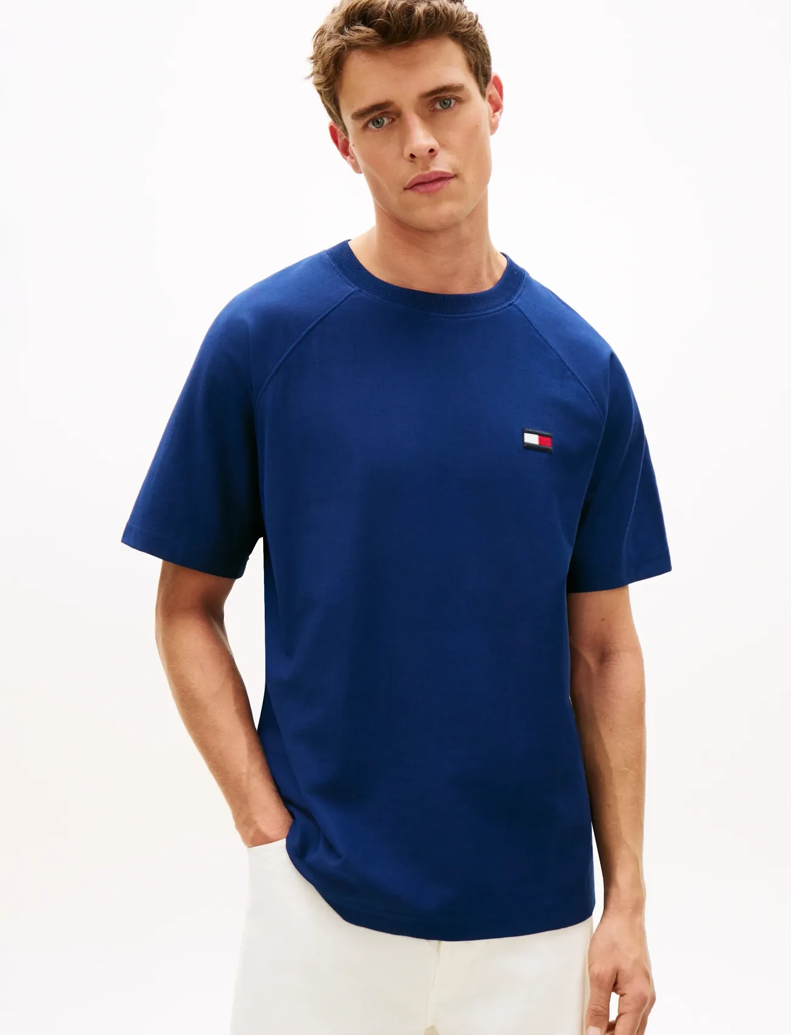 Tommy Hilfiger TOMMY FLAG ELEVATED TEE - Preppy - CARBON NAVY / blue