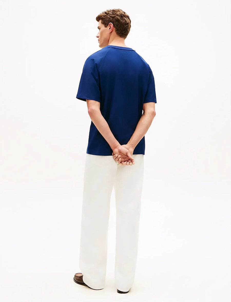 Tommy Hilfiger - TOMMY FLAG ELEVATED TEE - lühikeste varrukatega t-särgid - carbon navy - 2