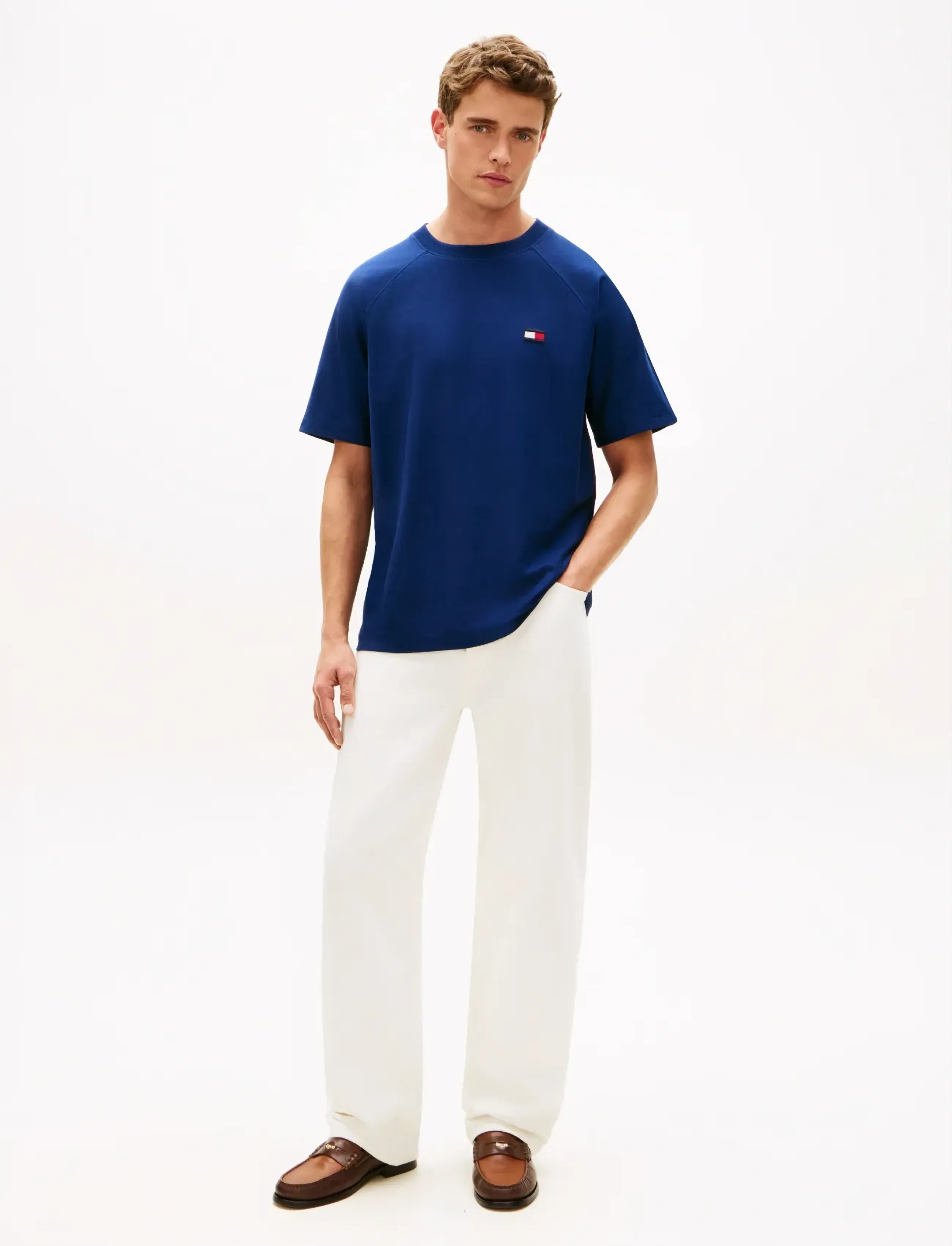 Tommy Hilfiger - TOMMY FLAG ELEVATED TEE - kortærmede t-shirts - carbon navy - 3