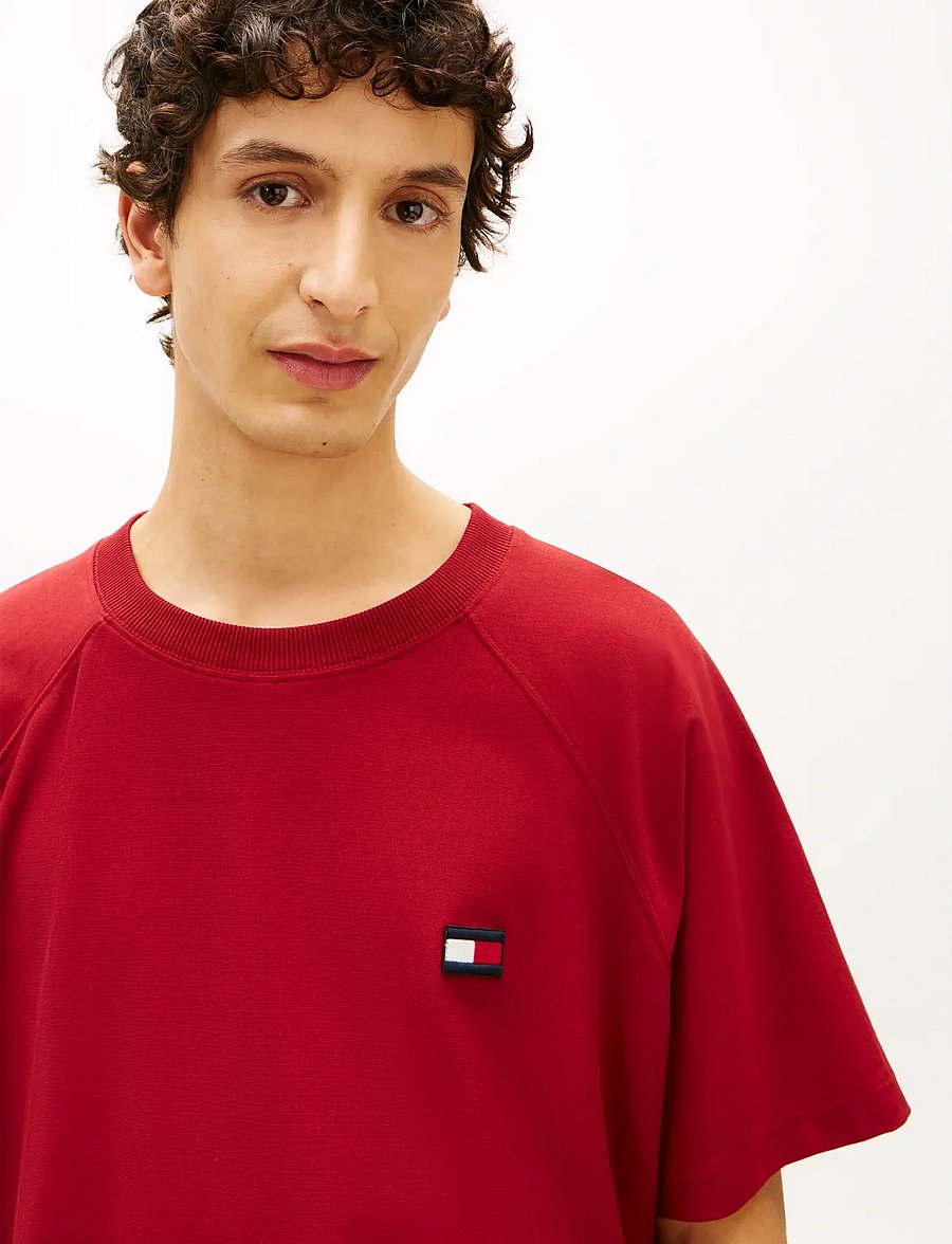 Tommy Hilfiger - TOMMY FLAG ELEVATED TEE - lühikeste varrukatega t-särgid - regatta red - 4