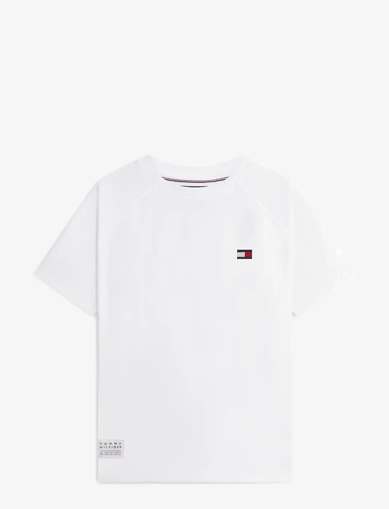 Tommy Hilfiger - TOMMY FLAG ELEVATED TEE - lühikeste varrukatega t-särgid - white - 1