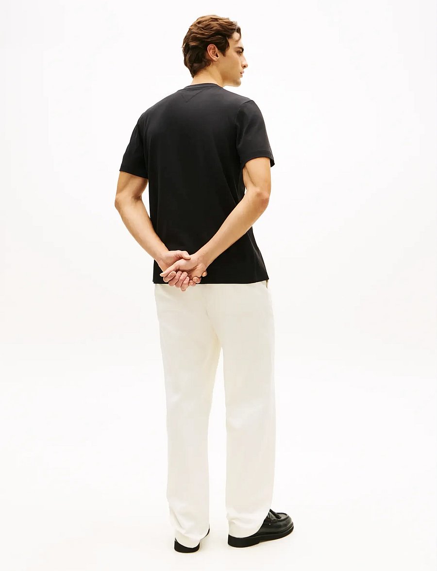 Tommy Hilfiger - GLOBAL STRIPE PIQUE POCKET TEE - short-sleeved t-shirts - black - 2
