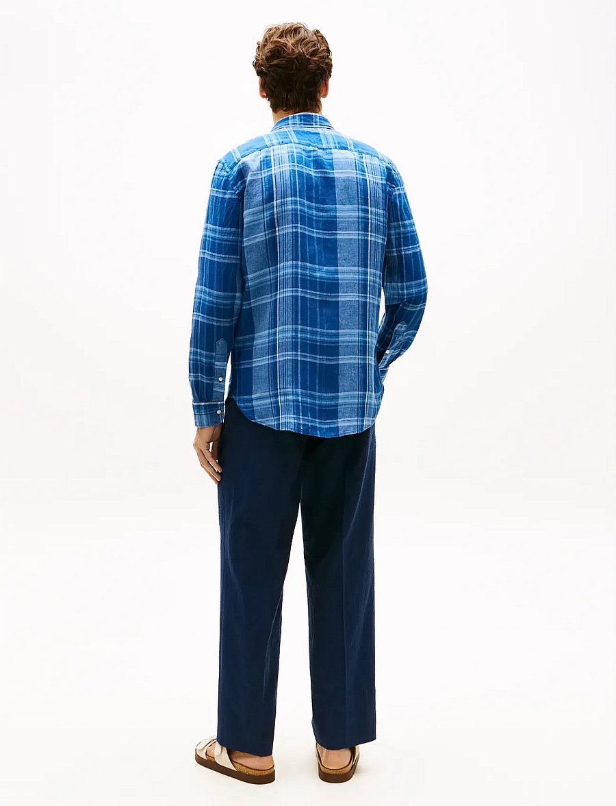 Tommy Hilfiger - LINEN SUMMER MADRAS RF SHIRT - leinenhemden - brisk blue check - 2