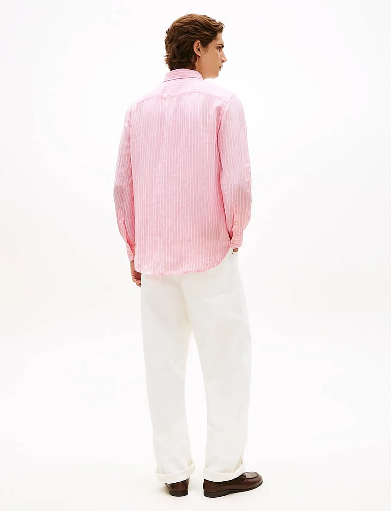 Tommy Hilfiger - LINEN BENGAL STRIPE RF SHIRT - stribede skjorter - classic pink stripe - 2