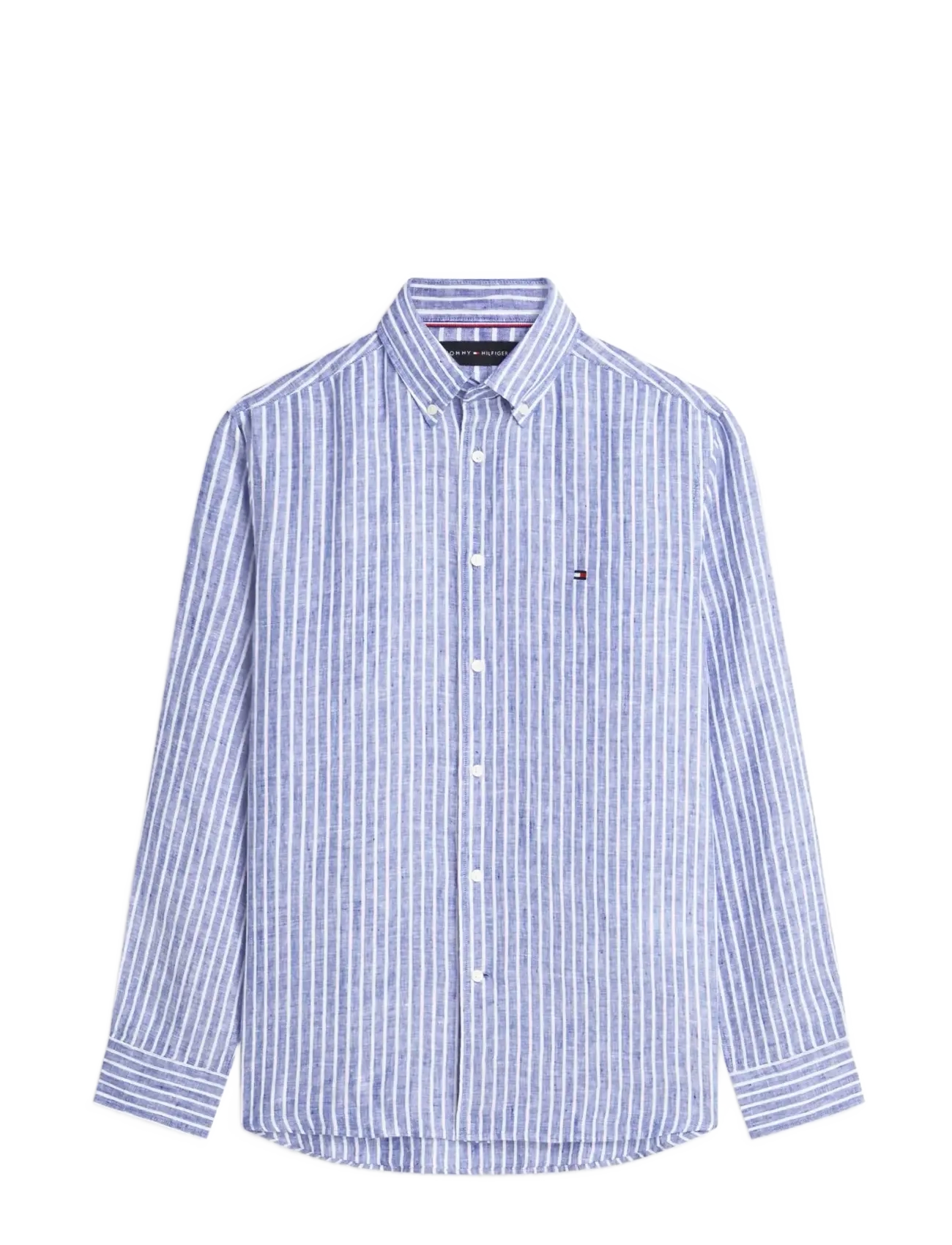 Tommy Hilfiger LINEN BENGAL STRIPE RF SHIRT - Skjorter - WEDGE BLUE   STRIPE / blue