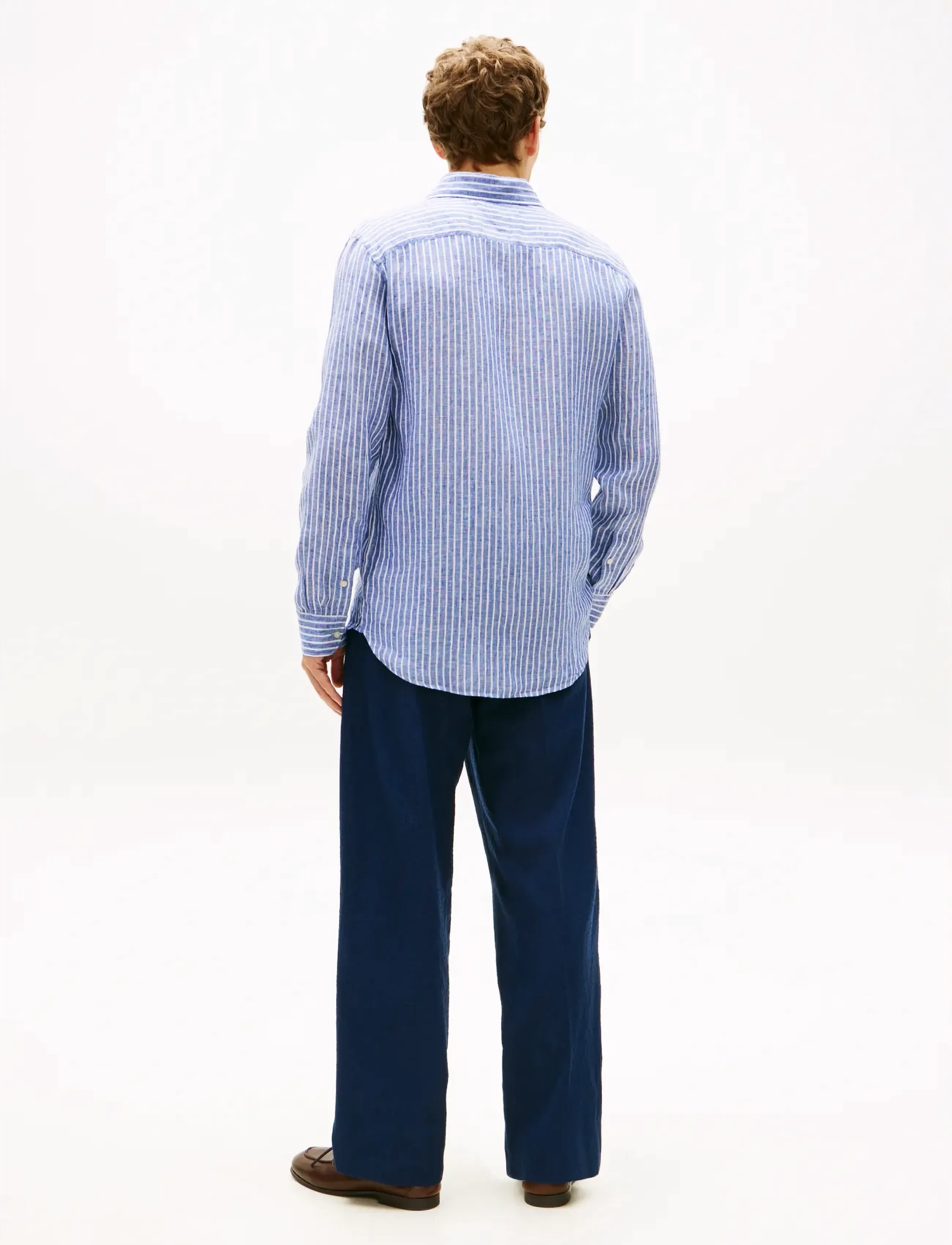 Tommy Hilfiger - LINEN BENGAL STRIPE RF SHIRT - chemises à rayures - wedge blue   stripe - 2