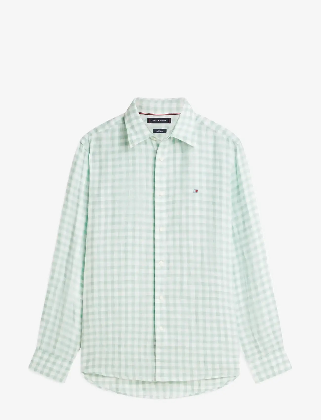 Tommy Hilfiger - LINEN ESSENTIAL GINGHAM RF SHIRT - hørskjorter - crushed mint   check - 1