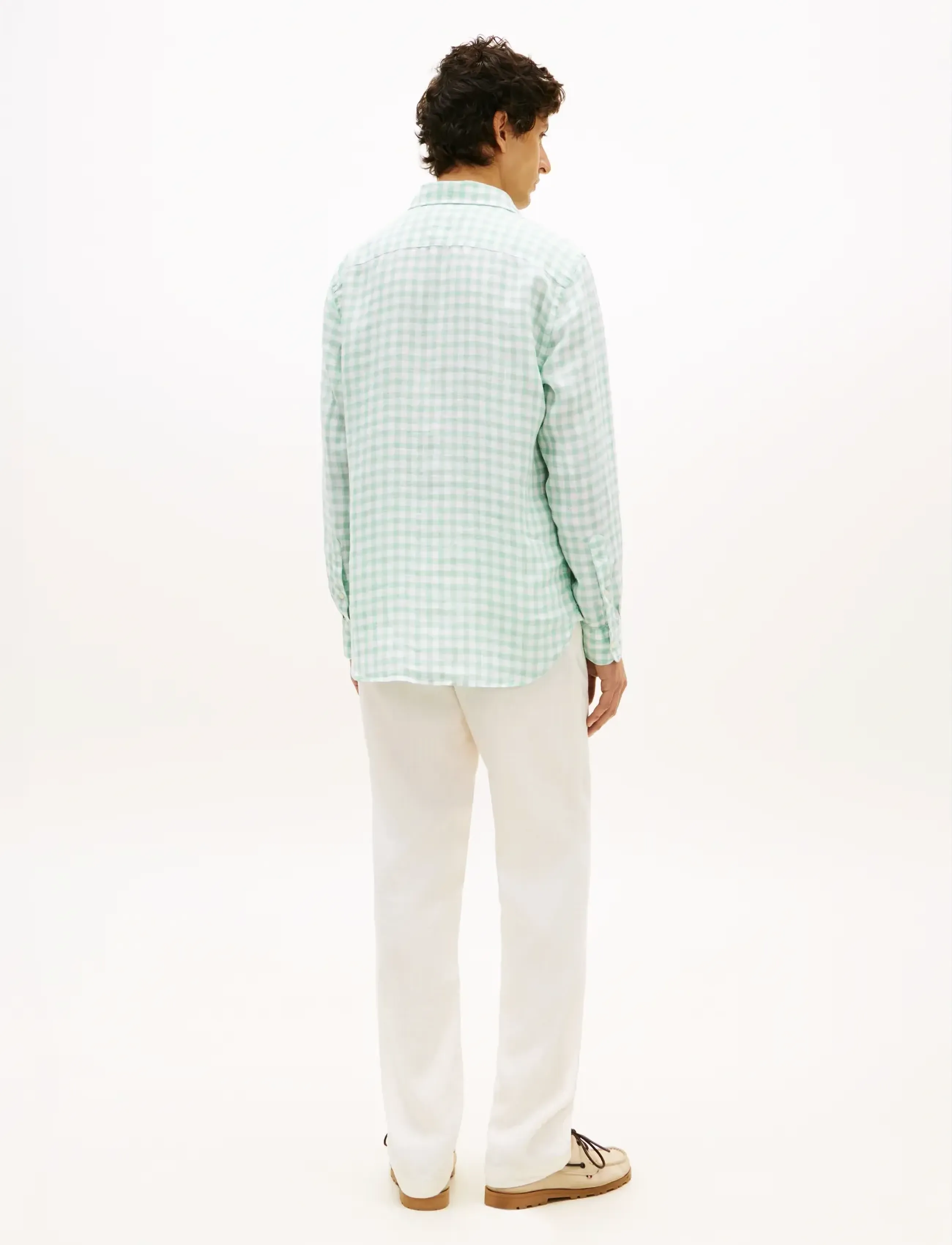 Tommy Hilfiger - LINEN ESSENTIAL GINGHAM RF SHIRT - linskjorter - crushed mint   check - 2