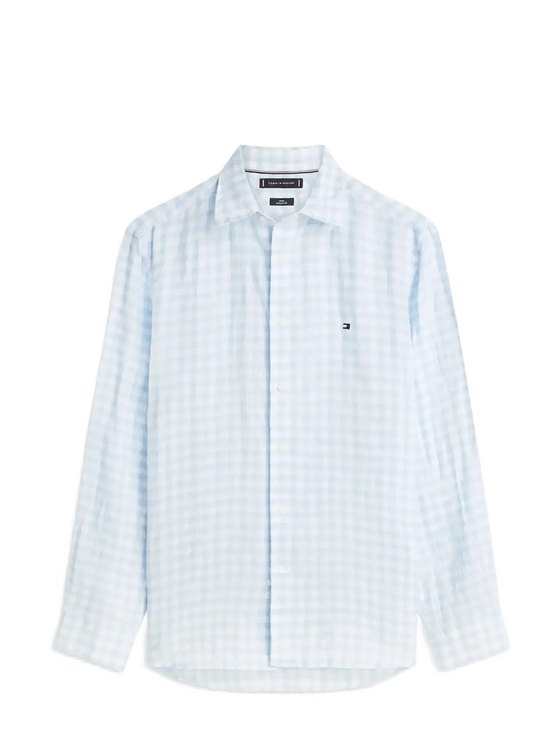 Tommy Hilfiger - LINEN ESSENTIAL GINGHAM RF SHIRT - linased särgid - sweet blue check - 1