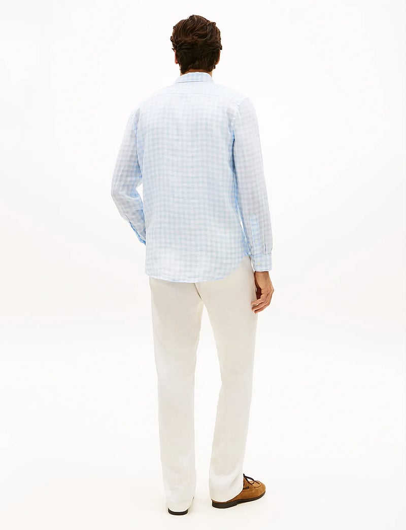 Tommy Hilfiger - LINEN ESSENTIAL GINGHAM RF SHIRT - linased särgid - sweet blue check - 2