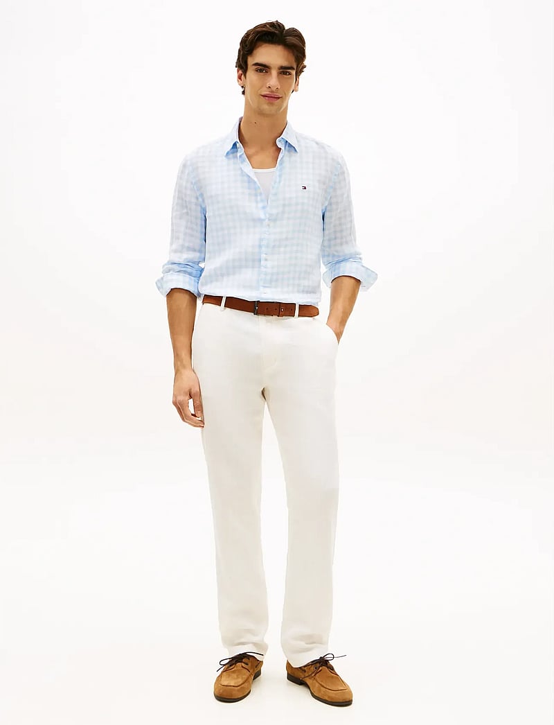 Tommy Hilfiger - LINEN ESSENTIAL GINGHAM RF SHIRT - linased särgid - sweet blue check - 3