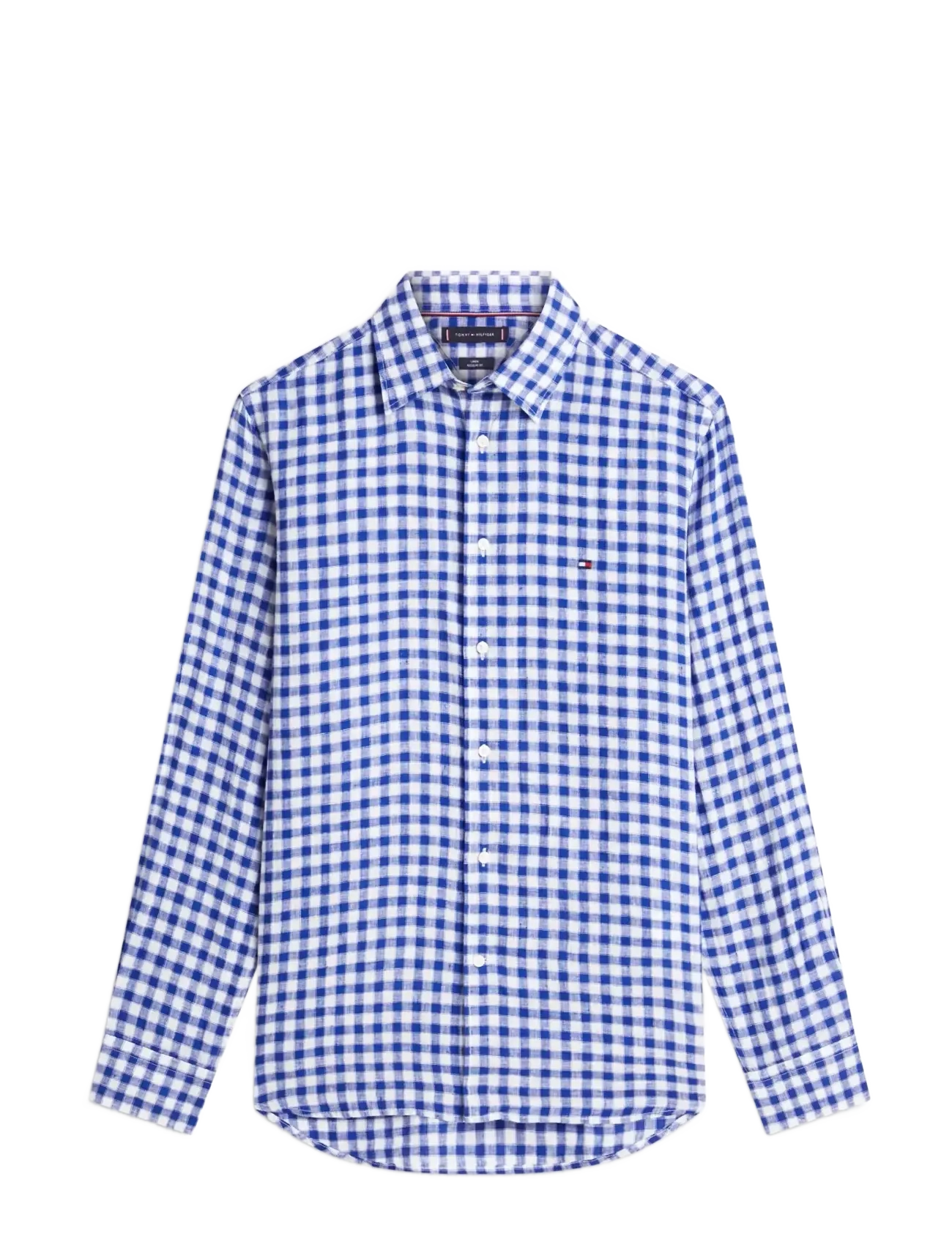 TOMMY HILFIGER Linen Essential Gingham Rf Shirt Blau - L - Herren
