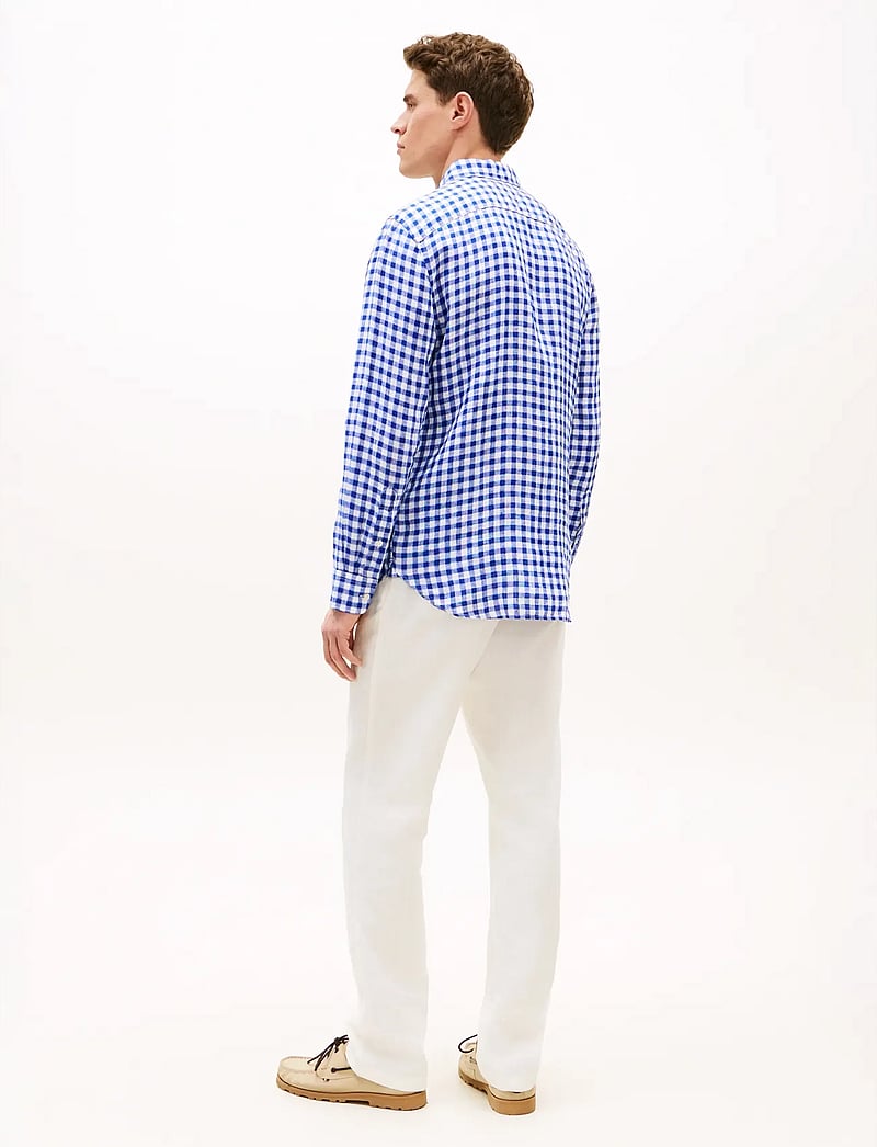 Tommy Hilfiger - LINEN ESSENTIAL GINGHAM RF SHIRT - leinenhemden - wedge blue check - 2