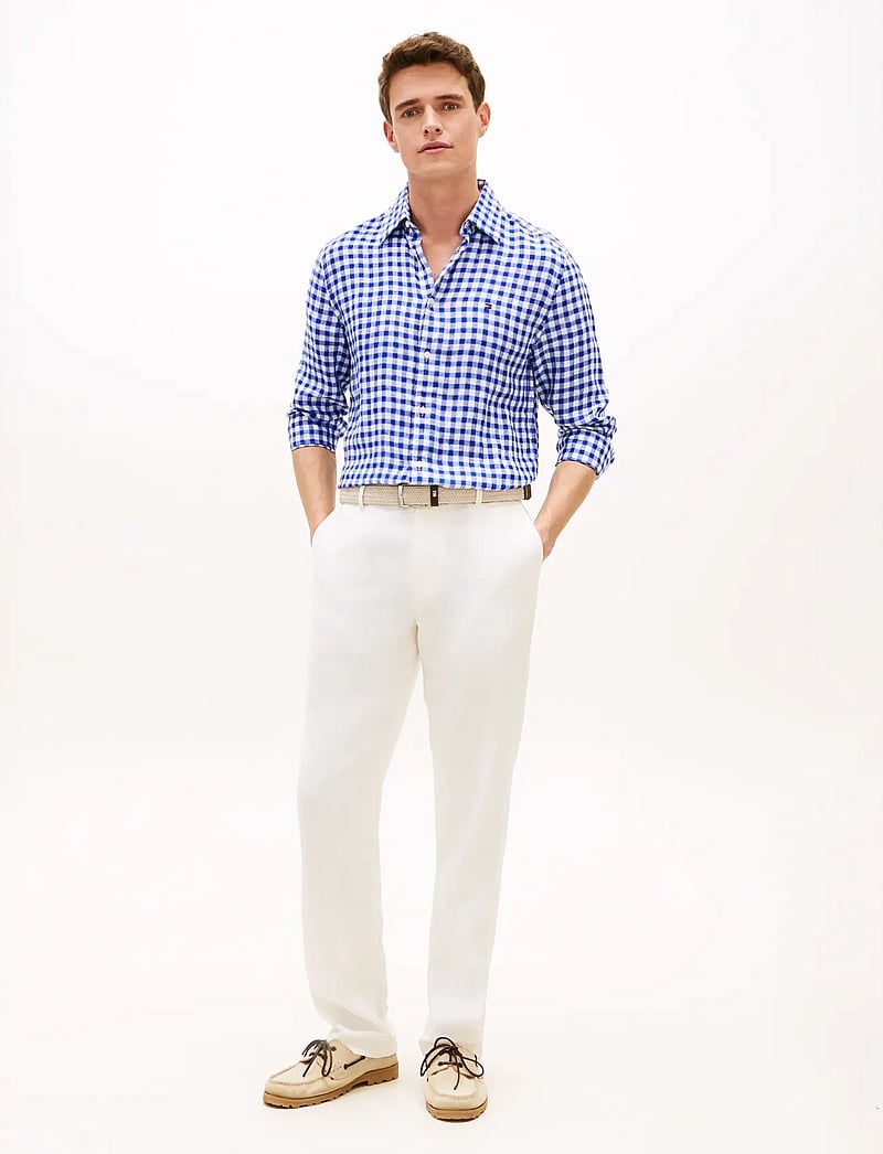 Tommy Hilfiger - LINEN ESSENTIAL GINGHAM RF SHIRT - leinenhemden - wedge blue check - 3