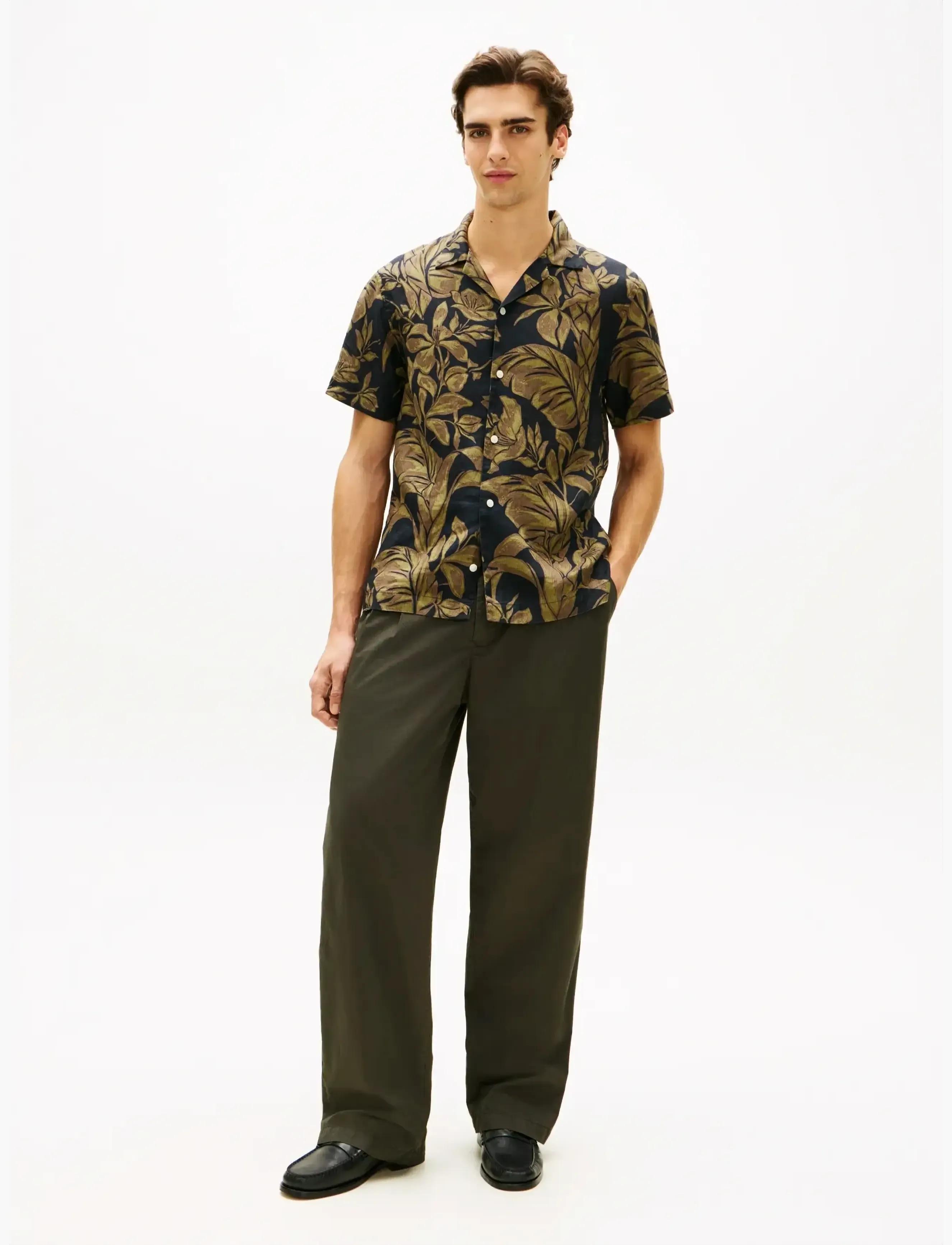 Tommy Hilfiger - LINEN FLORAL AOP SS RF 1/2 - kortærmede skjorter - dark night navy   allover - 3