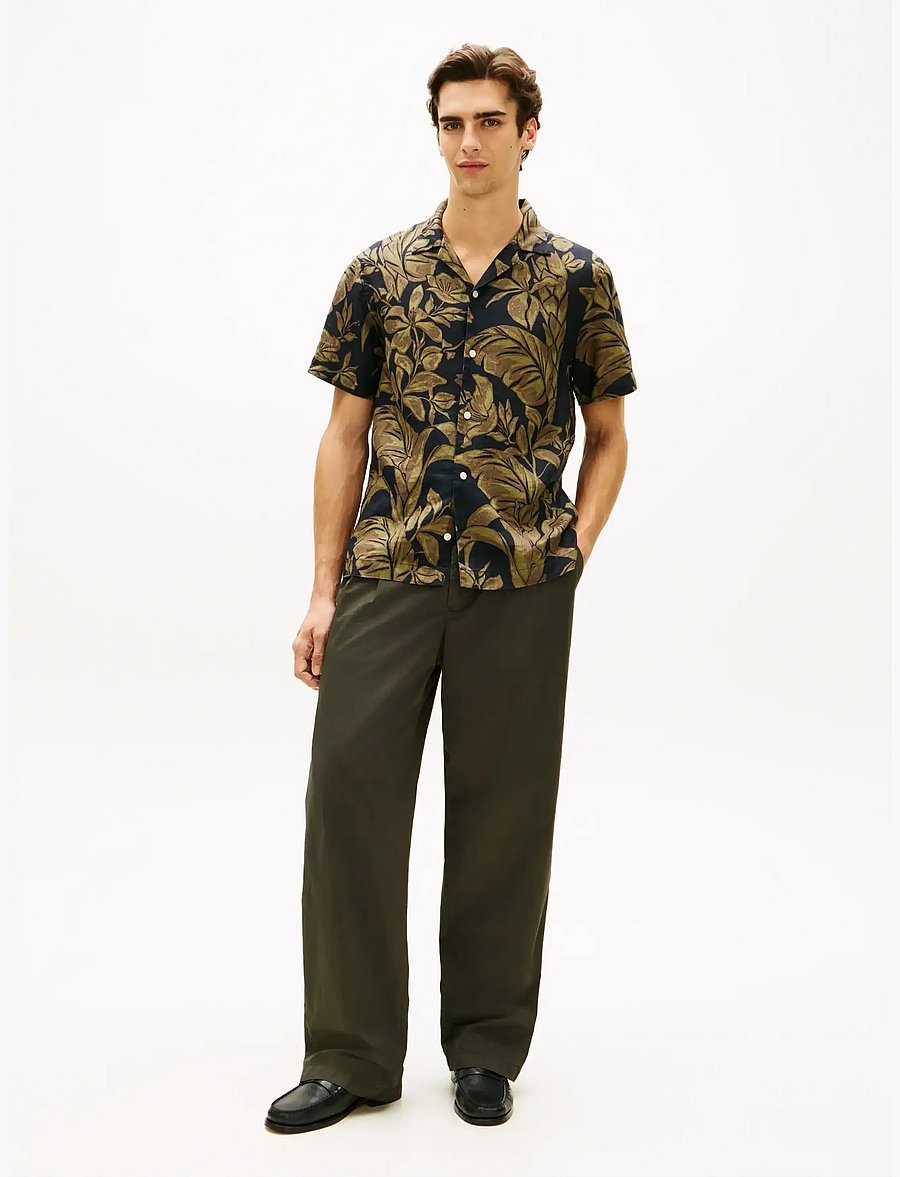 Tommy Hilfiger - LINEN FLORAL AOP SS RF 1/2 - kortærmede skjorter - dark night navy allover - 3