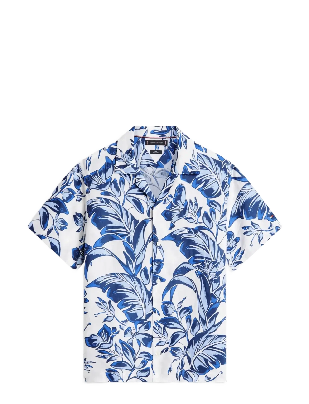Tommy Hilfiger - LINEN FLORAL AOP SS RF 1/2 - kortærmede skjorter - white   allover - 1