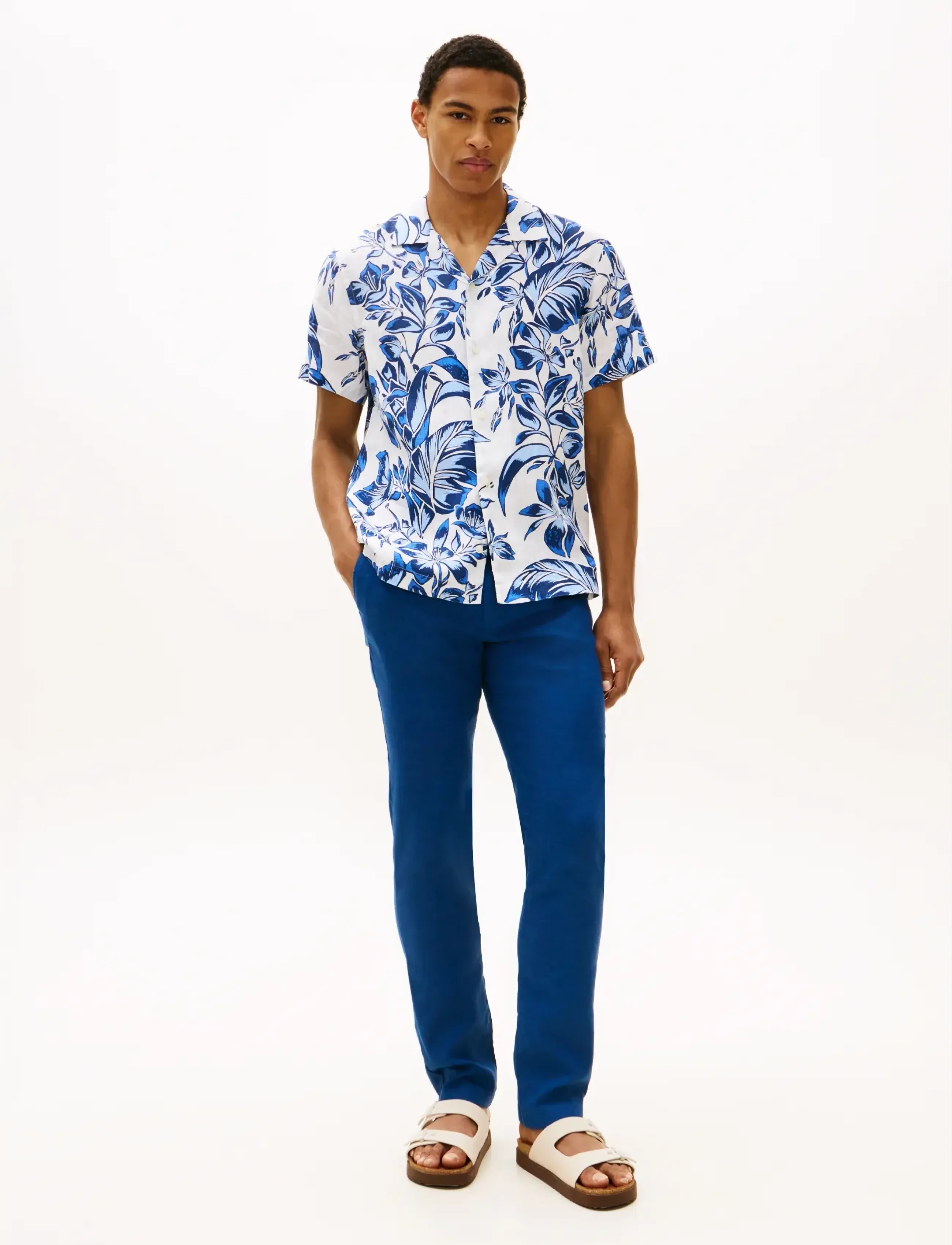 Tommy Hilfiger - LINEN FLORAL AOP SS RF 1/2 - kortærmede skjorter - white   allover - 3