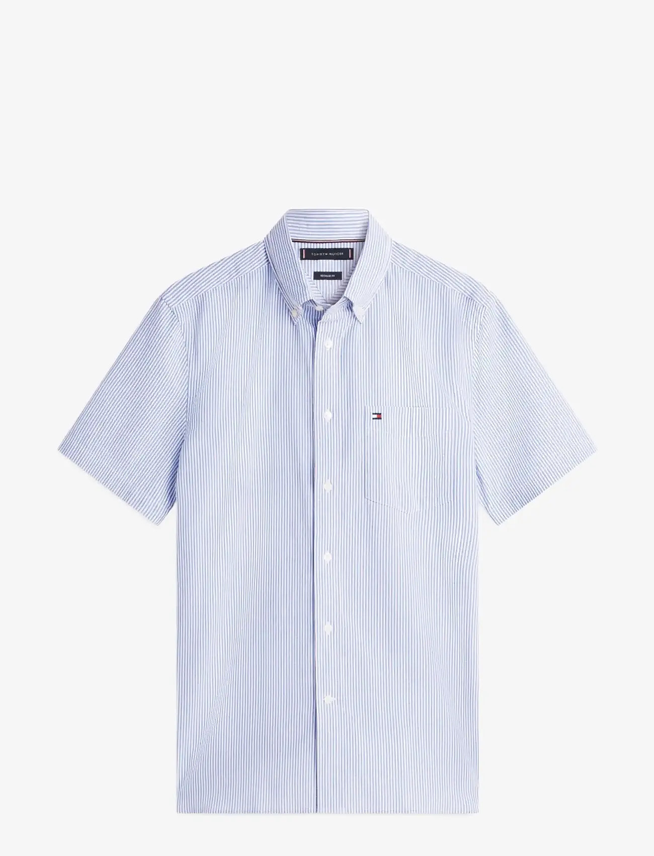 Tommy Hilfiger - SEERSUCKER BENGAL STRIPE SHIRT - kortärmade skjortor - blue orbit   stripe - 1