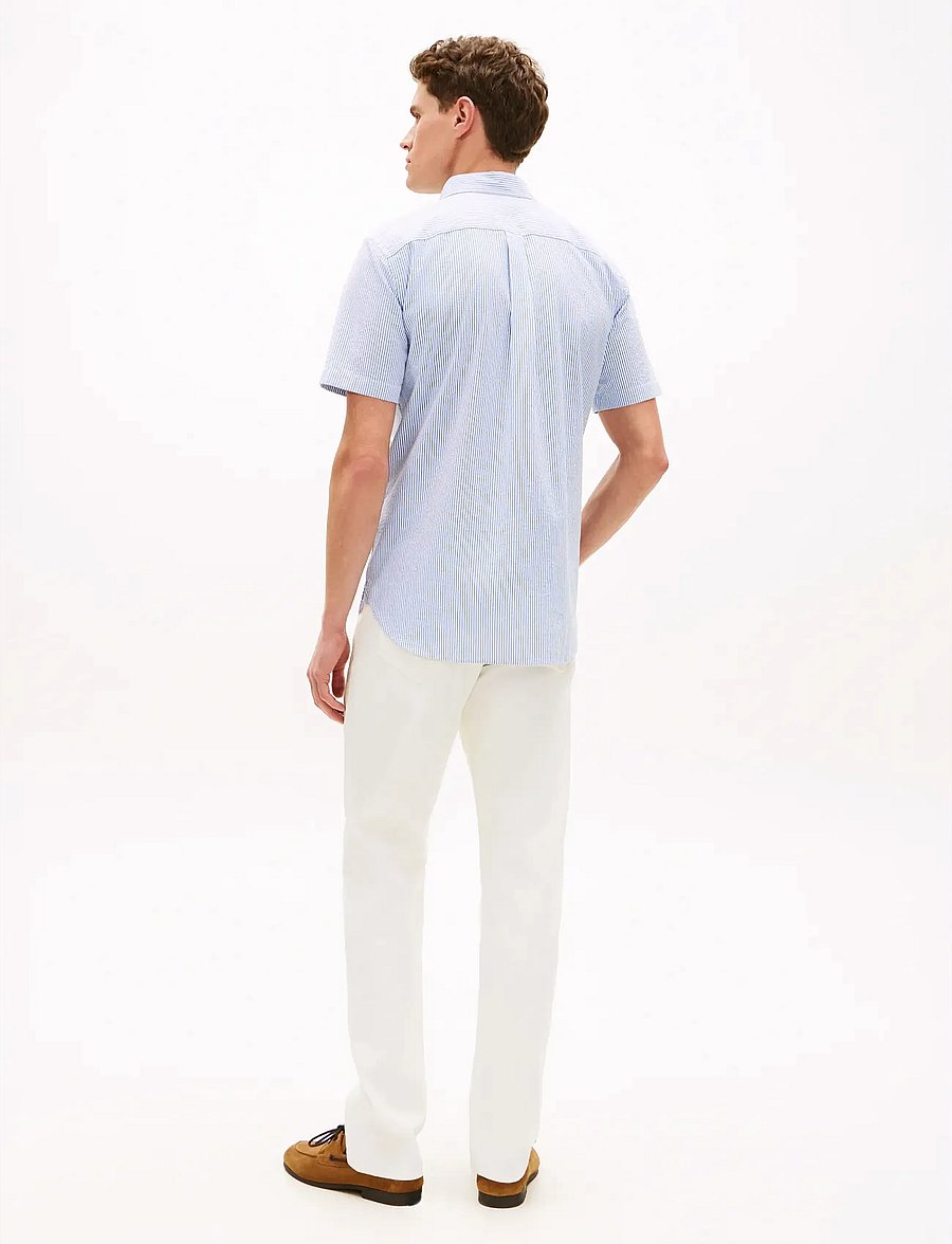 Tommy Hilfiger - SEERSUCKER BENGAL STRIPE SHIRT - kurzarmhemden - blue orbit stripe - 2