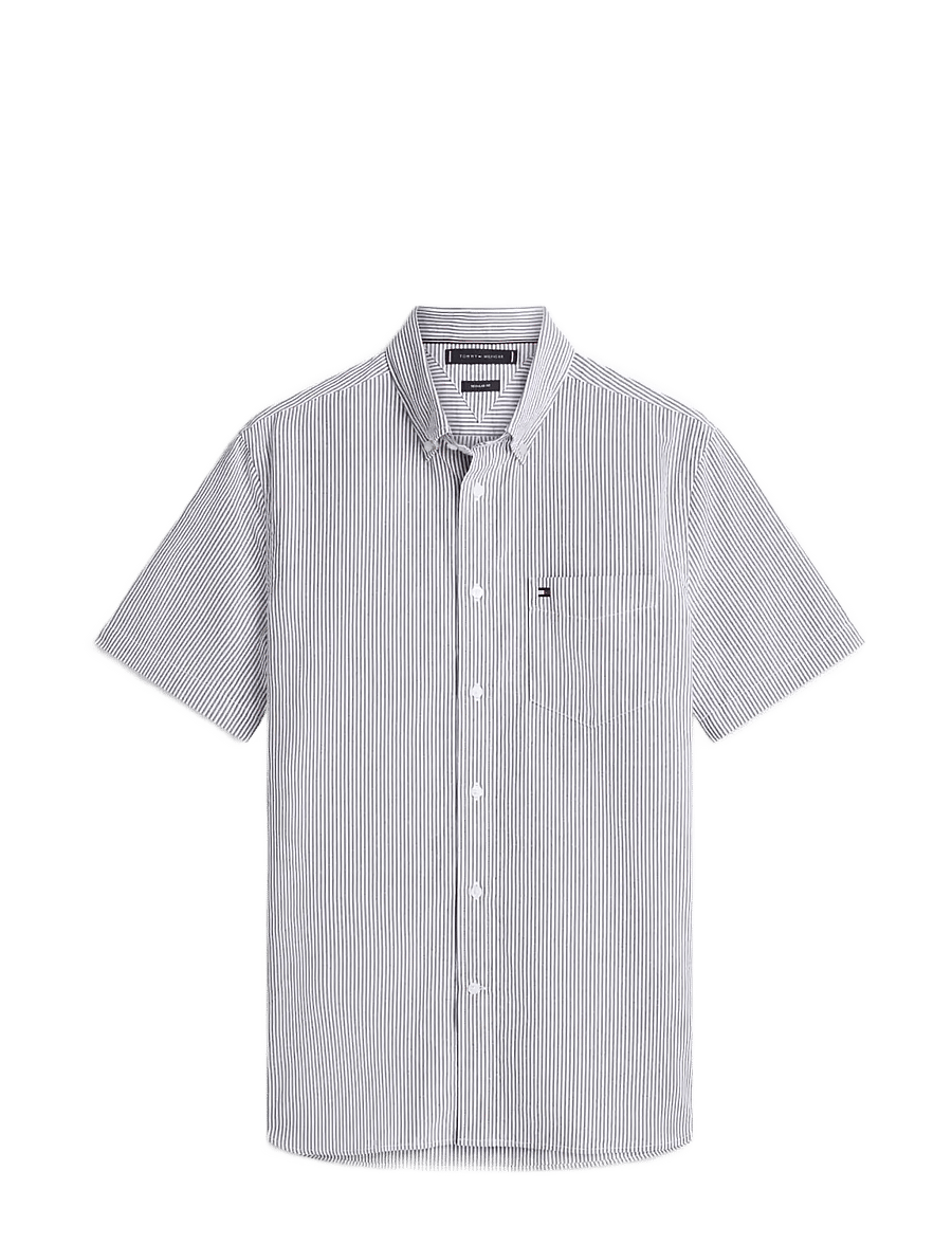 Tommy Hilfiger - SEERSUCKER BENGAL STRIPE SHIRT - kurzarmhemden - desert sky stripe - 1