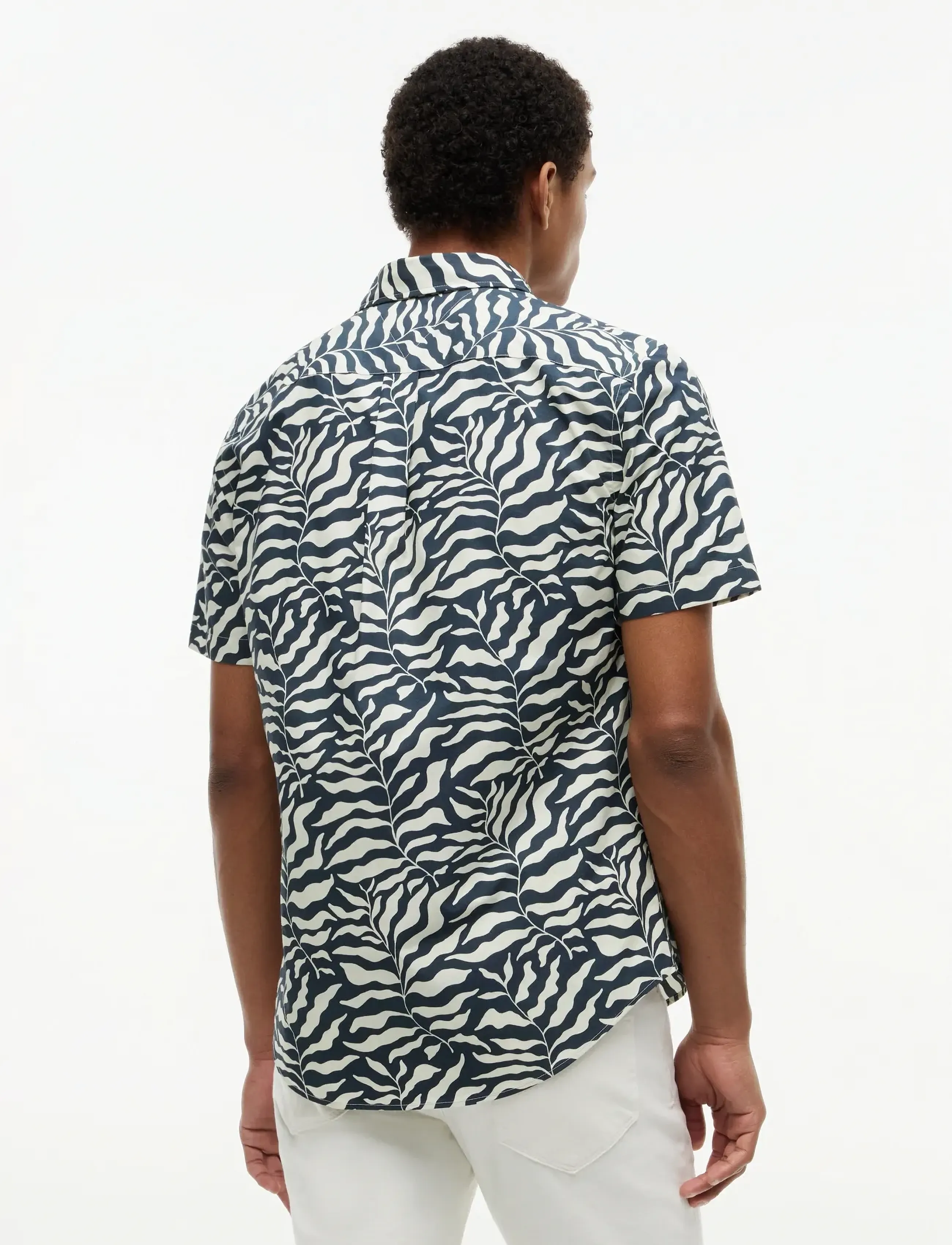 Tommy Hilfiger - PAPERTOUCH PALM SS RF SHIRT - short-sleeved shirts - black   allover - 2