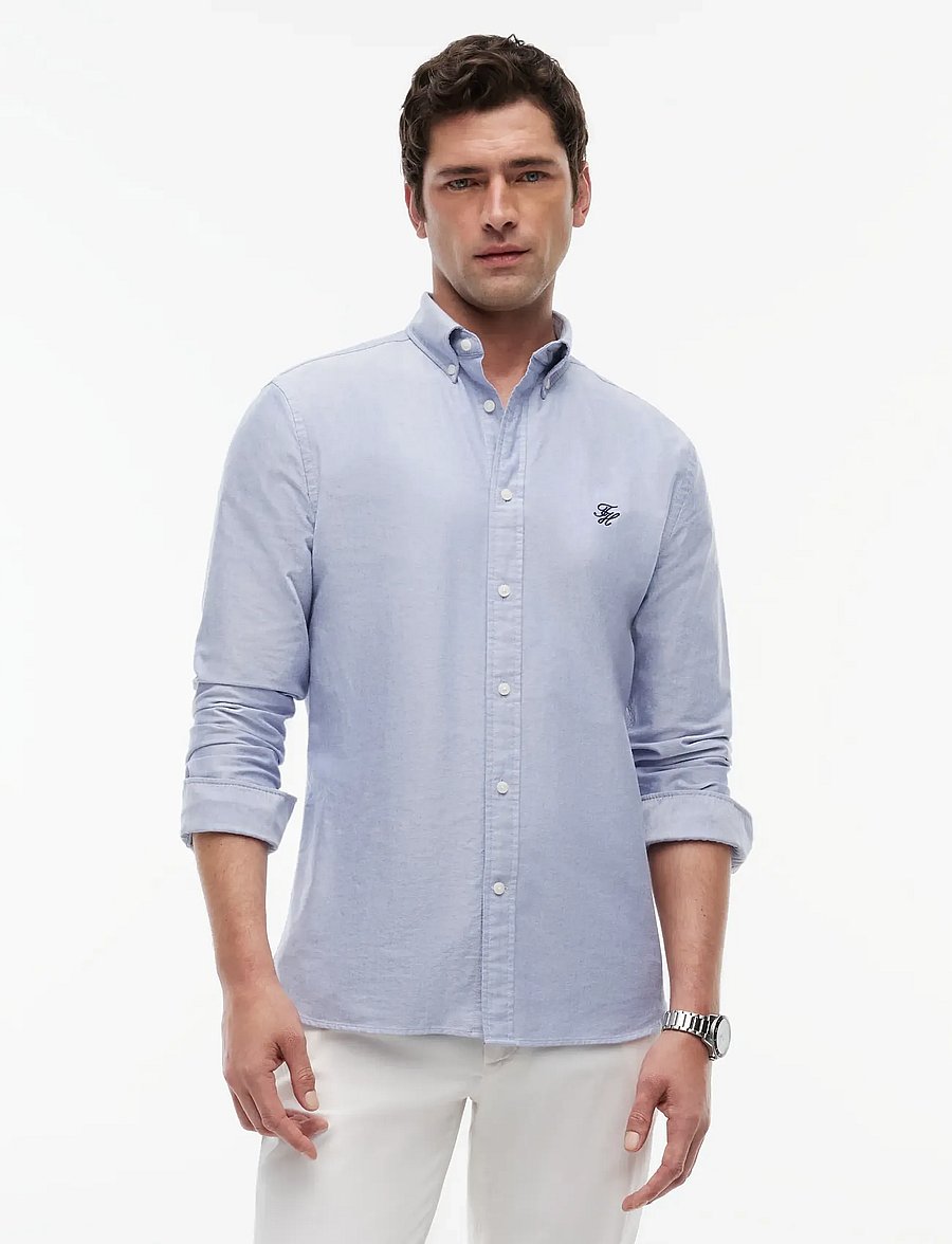 Tommy Hilfiger - HERITAGE OXFORD IMD RF SHIRT - oxford-hemden - bistro blue - 0