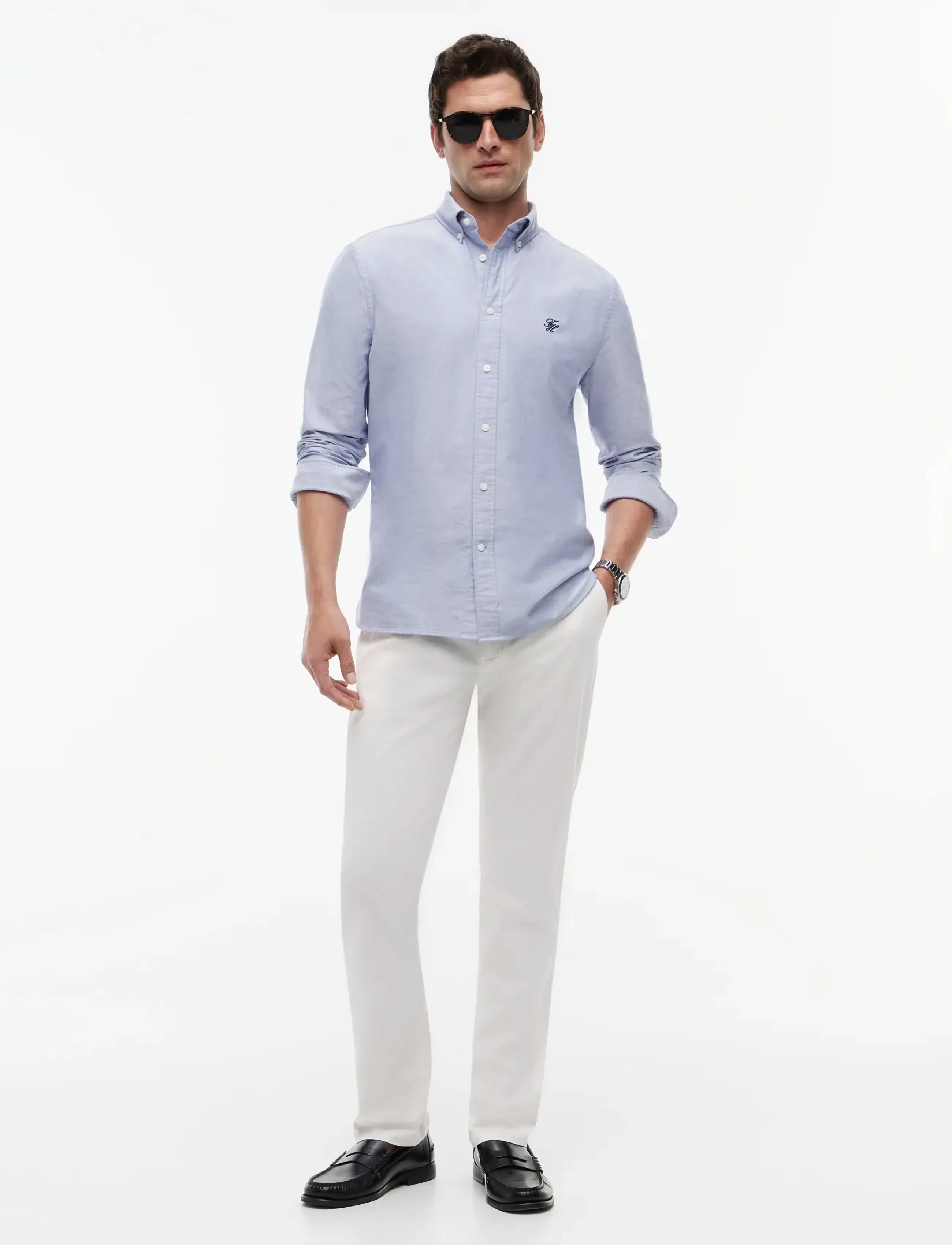 Tommy Hilfiger - HERITAGE OXFORD IMD RF SHIRT - oxford-hemden - bistro blue - 5