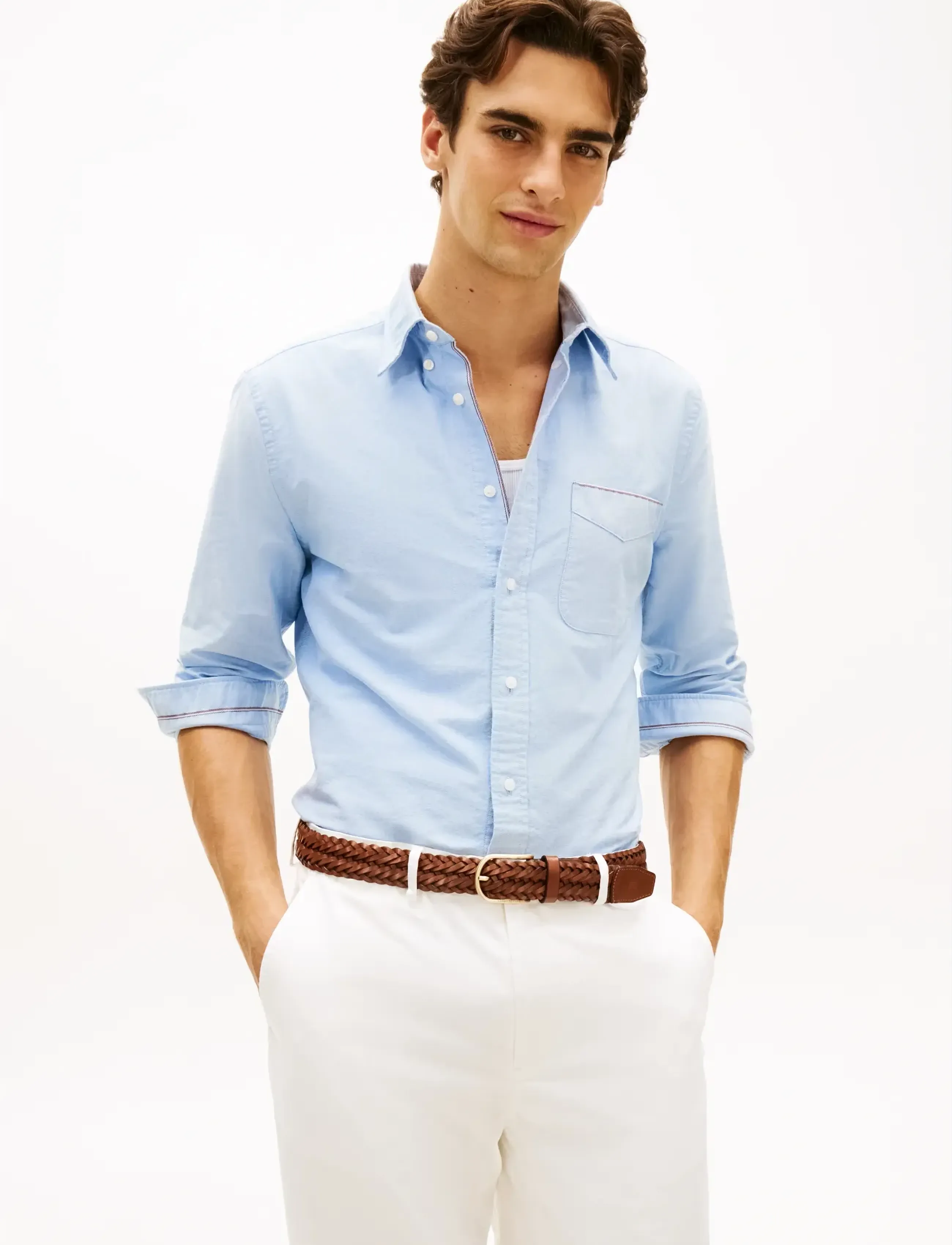 Tommy Hilfiger RWB SELFEDGE HERITAGE OXFORD - Basic-Hemden - SHIRT BLUE / blue