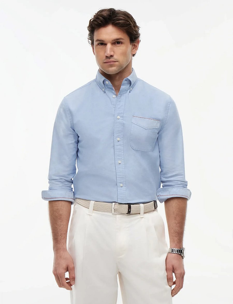 Tommy Hilfiger - RWB SELFEDGE HERITAGE OXFORD - oxford-hemden - shirt blue - 0