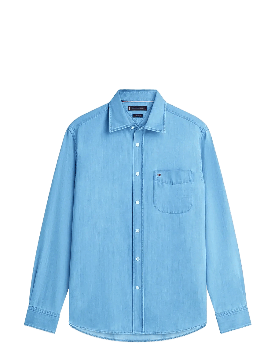 Tommy Hilfiger - LIGHTWEIGHT DENIM RF SHIRT - jeanshemden - mid blue denim - 1