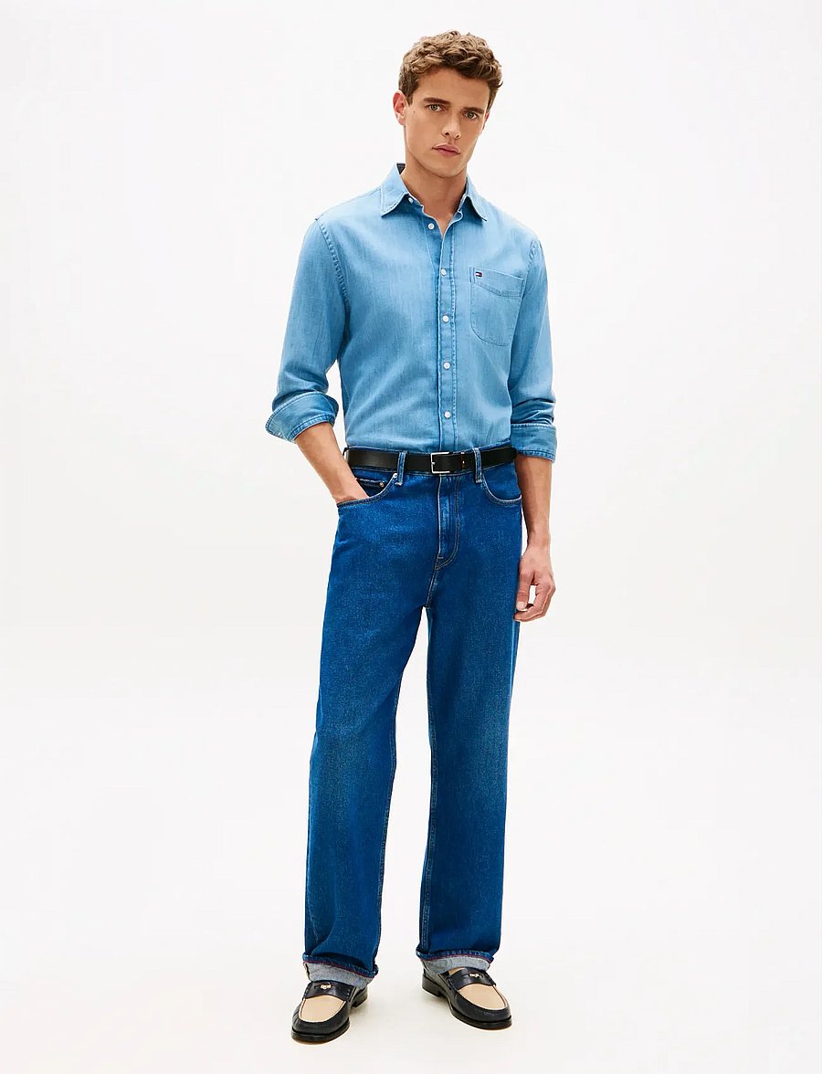 Tommy Hilfiger - LIGHTWEIGHT DENIM RF SHIRT - jeanshemden - mid blue denim - 3
