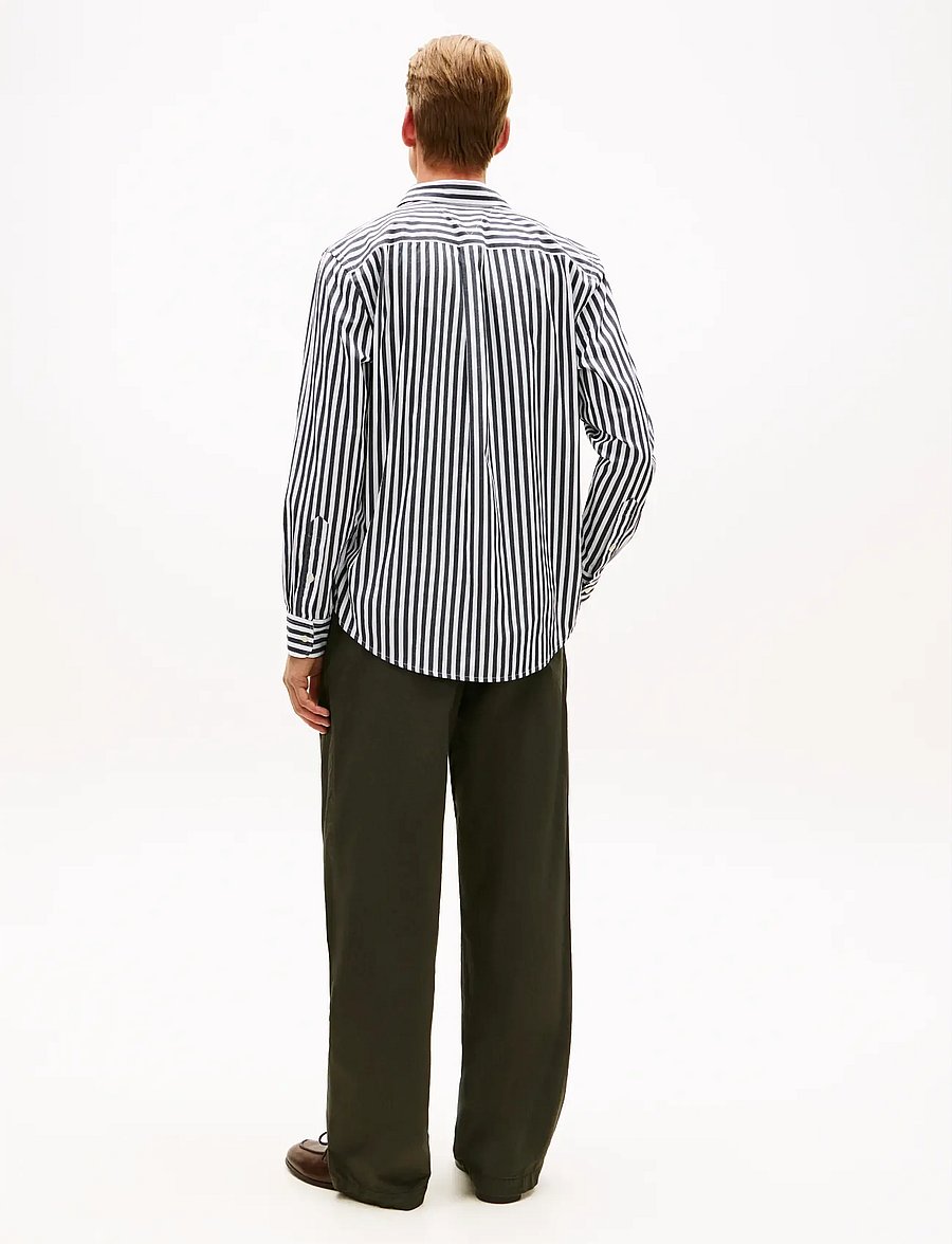 Tommy Hilfiger - FLEX POPLIN CLASSIC STP RF SHIRT - gestreifte hemden - black stripe - 2