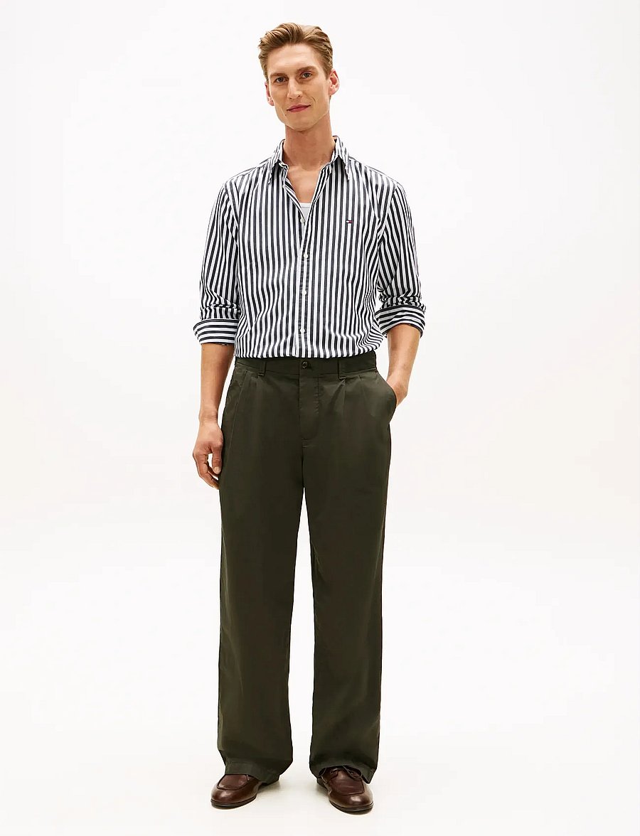 Tommy Hilfiger - FLEX POPLIN CLASSIC STP RF SHIRT - gestreifte hemden - black stripe - 3
