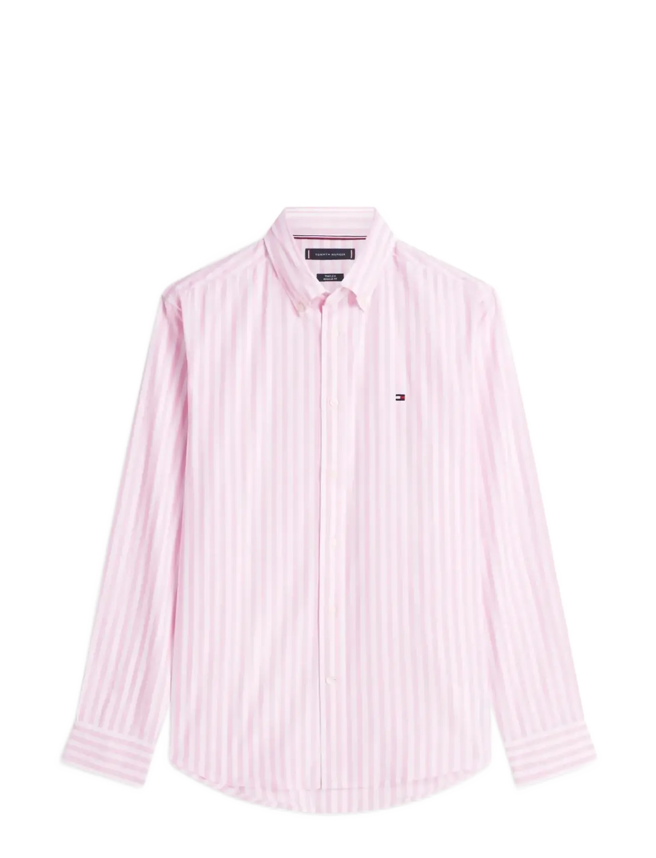 Tommy Hilfiger FLEX POPLIN CLASSIC STP RF SHIRT - Kauluspaidat - CLASSIC PINK   STRIPE / pink/rose