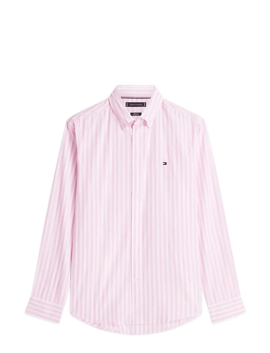 Tommy Hilfiger - FLEX POPLIN CLASSIC STP RF SHIRT - gestreepte overhemden - classic pink stripe - 1