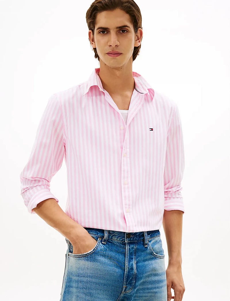 Tommy Hilfiger - FLEX POPLIN CLASSIC STP RF SHIRT - triibulised särgid - classic pink stripe - 0