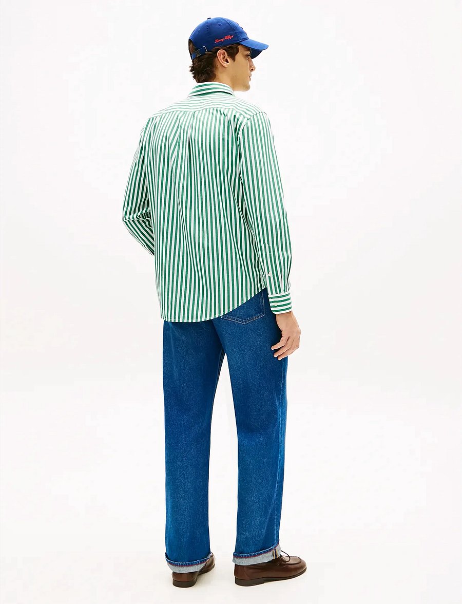 Tommy Hilfiger - FLEX POPLIN CLASSIC STP RF SHIRT - chemises à rayures - nouveau green stripe - 2