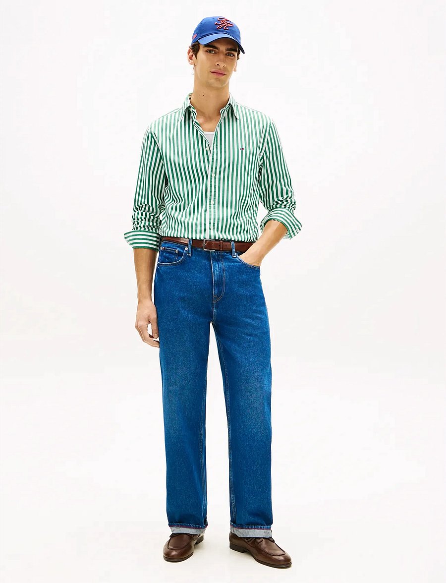 Tommy Hilfiger - FLEX POPLIN CLASSIC STP RF SHIRT - chemises à rayures - nouveau green stripe - 3