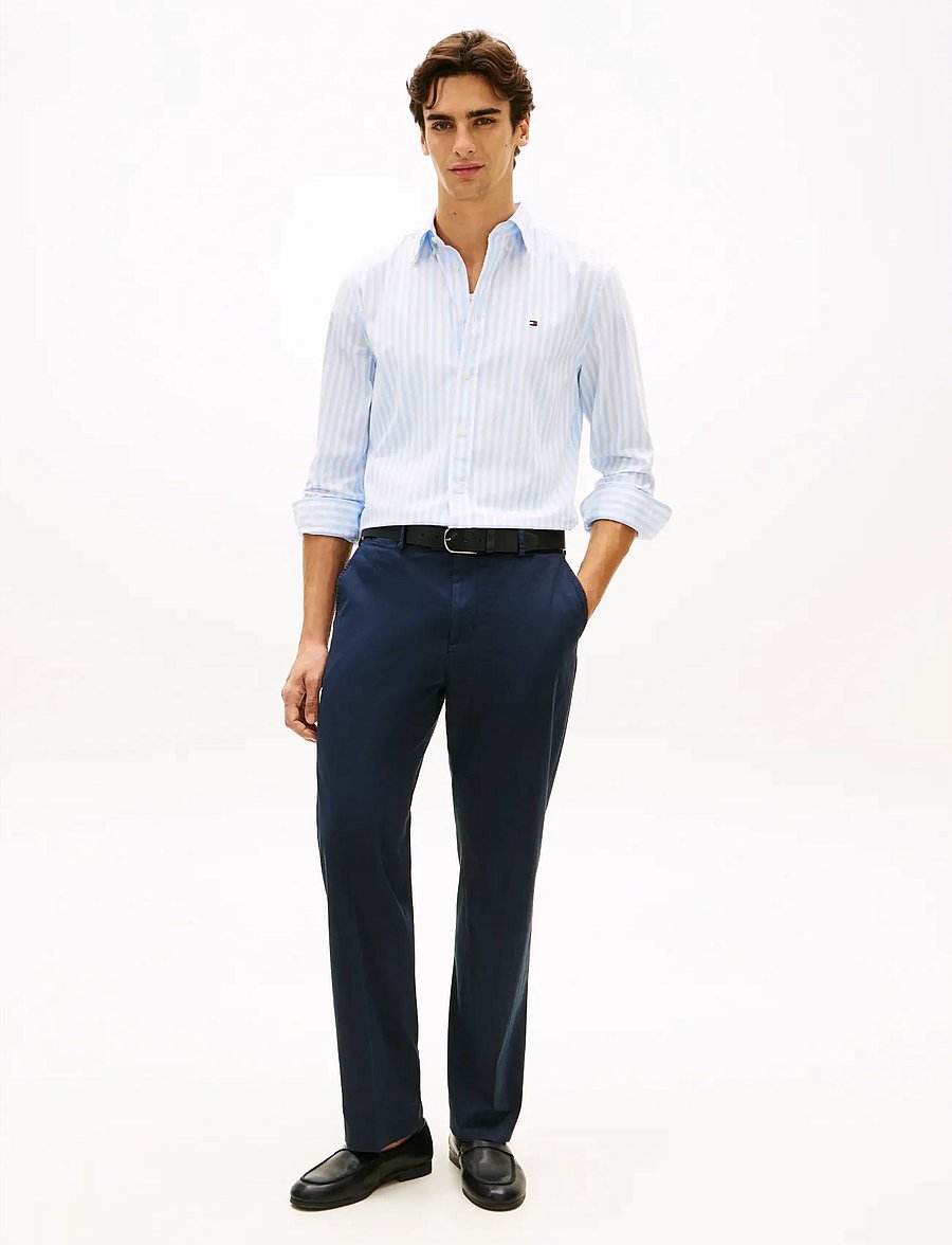 Tommy Hilfiger - FLEX POPLIN CLASSIC STP RF SHIRT - randiga skjortor - sweet blue stripe - 3