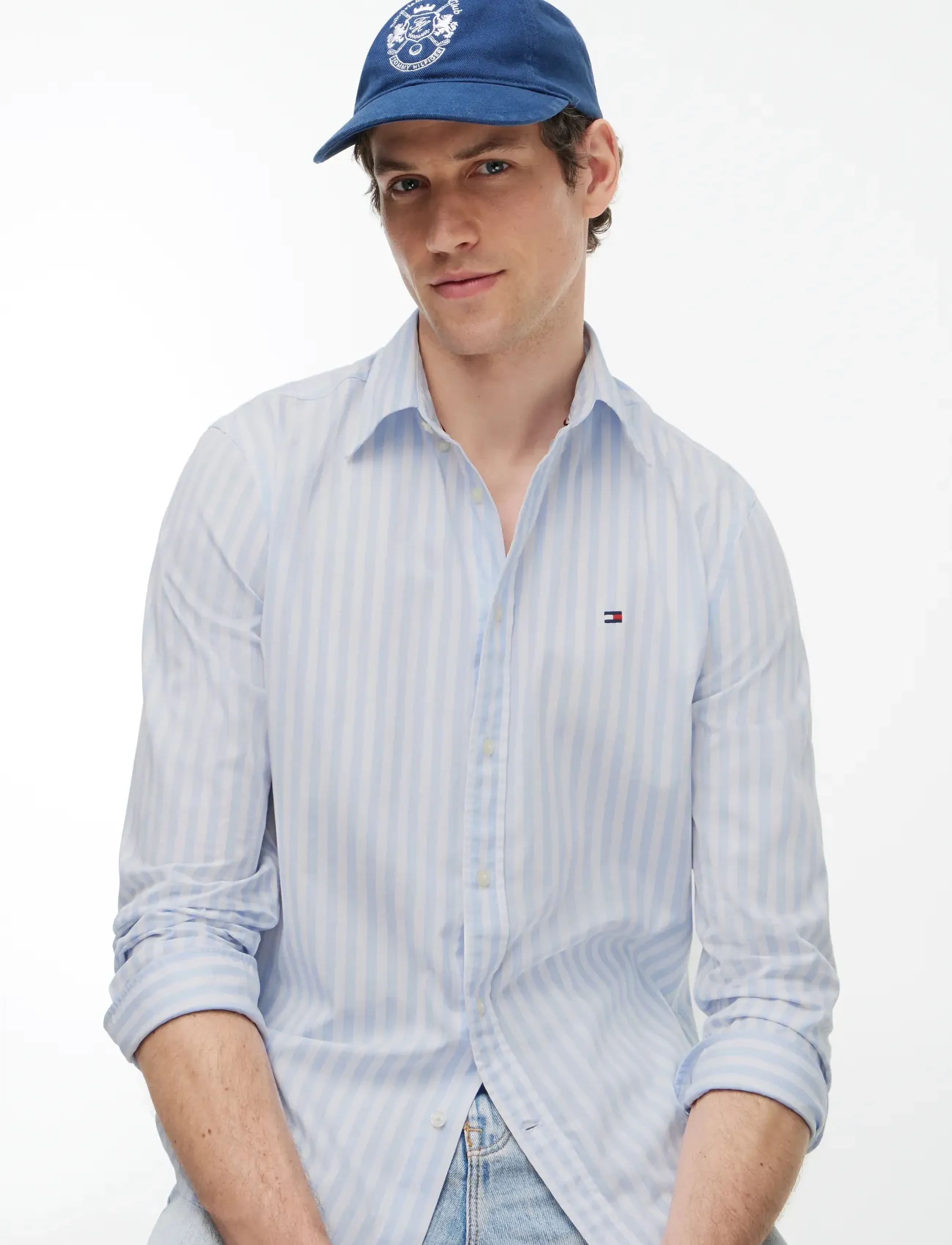 Tommy Hilfiger - FLEX POPLIN CLASSIC STP RF SHIRT - gestreifte hemden - sweet blue   stripe - 5