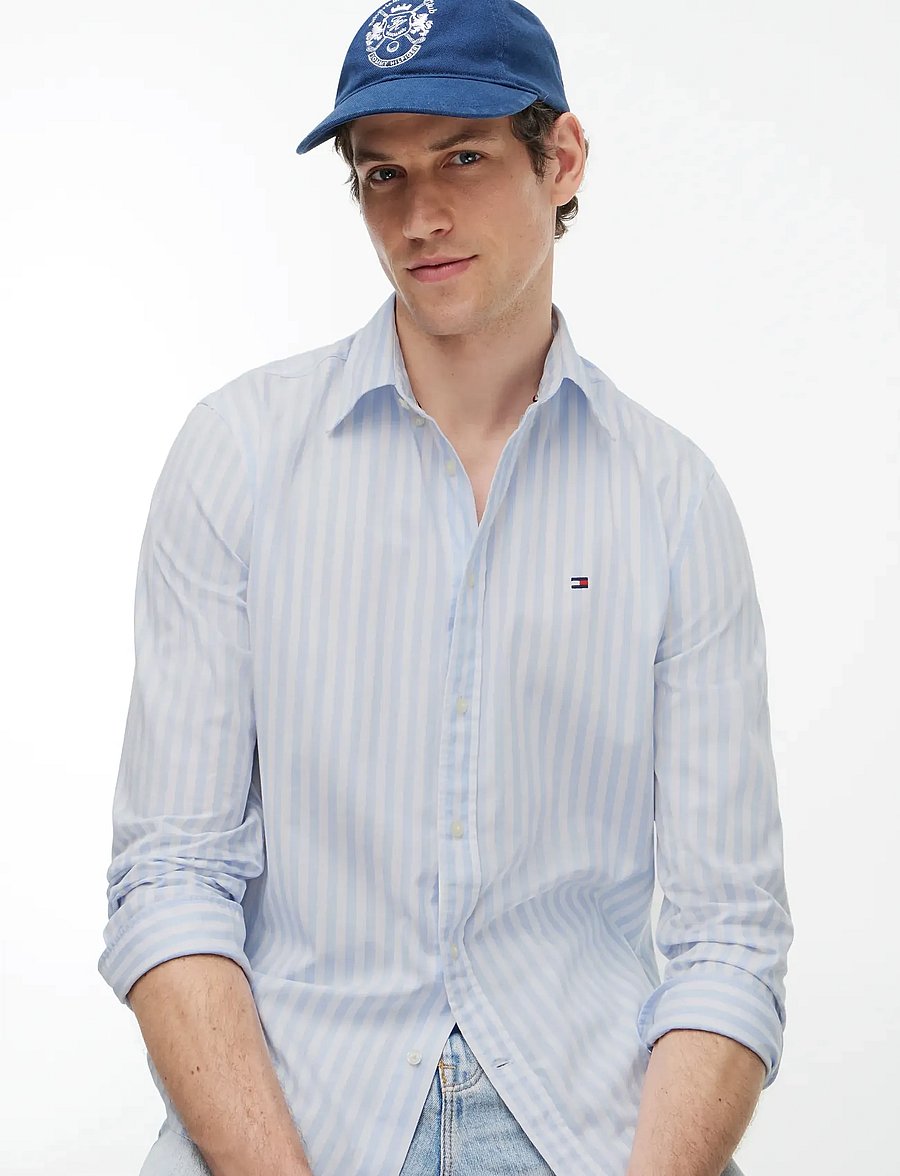 Tommy Hilfiger - FLEX POPLIN CLASSIC STP RF SHIRT - gestreifte hemden - sweet blue stripe - 5