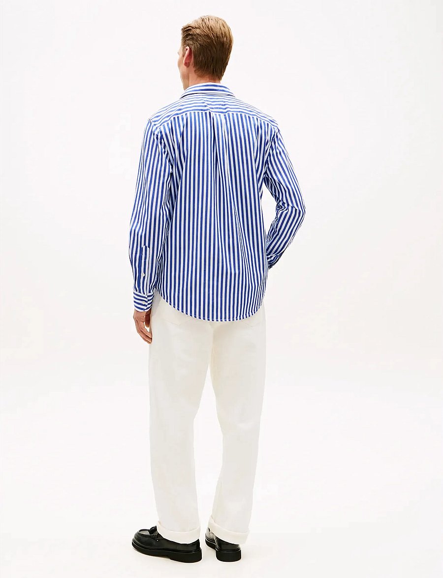 Tommy Hilfiger - FLEX POPLIN CLASSIC STP RF SHIRT - koszule w paski i prążki - wedge blue stripe - 2