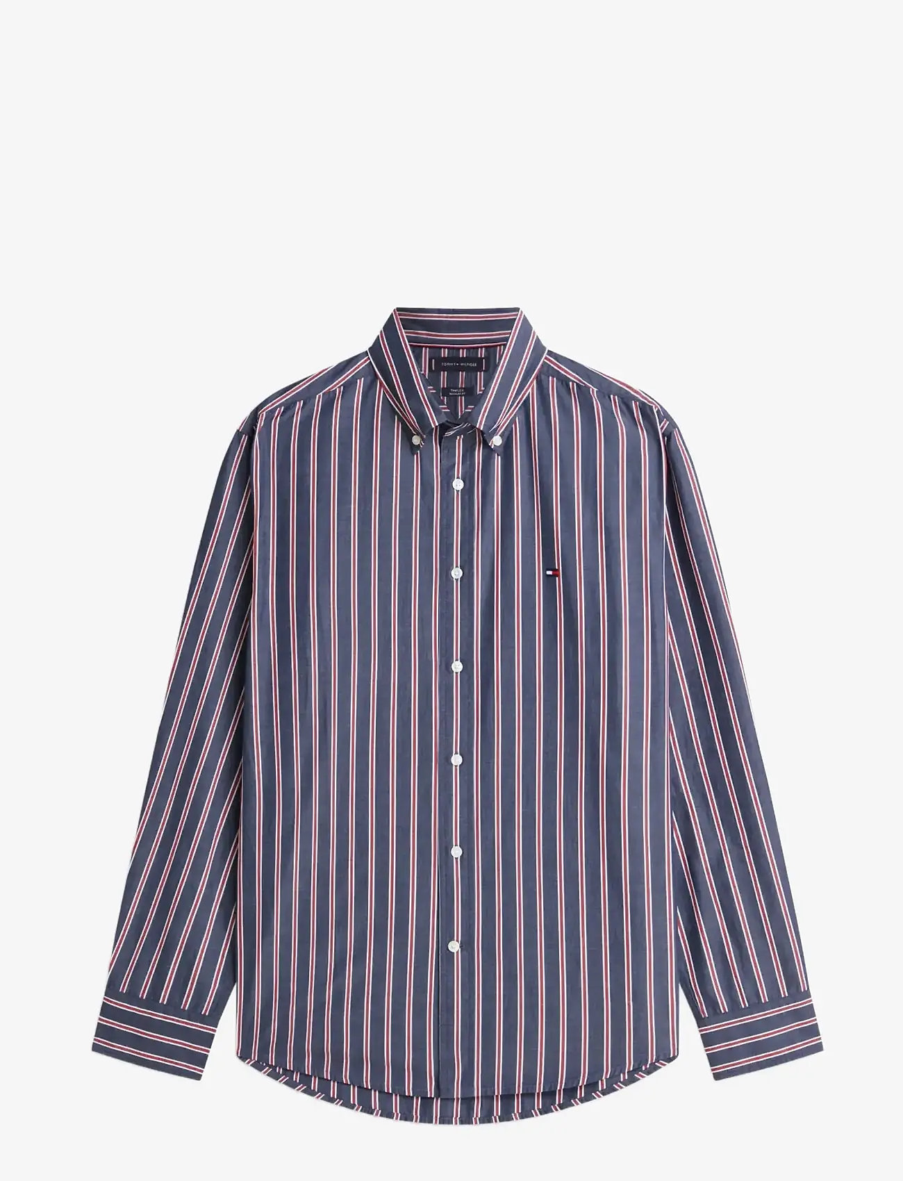 Tommy Hilfiger - FLEX POPLIN BOLD STRIPE RF SHIRT - stribede skjorter - carbon navy   stripe - 1